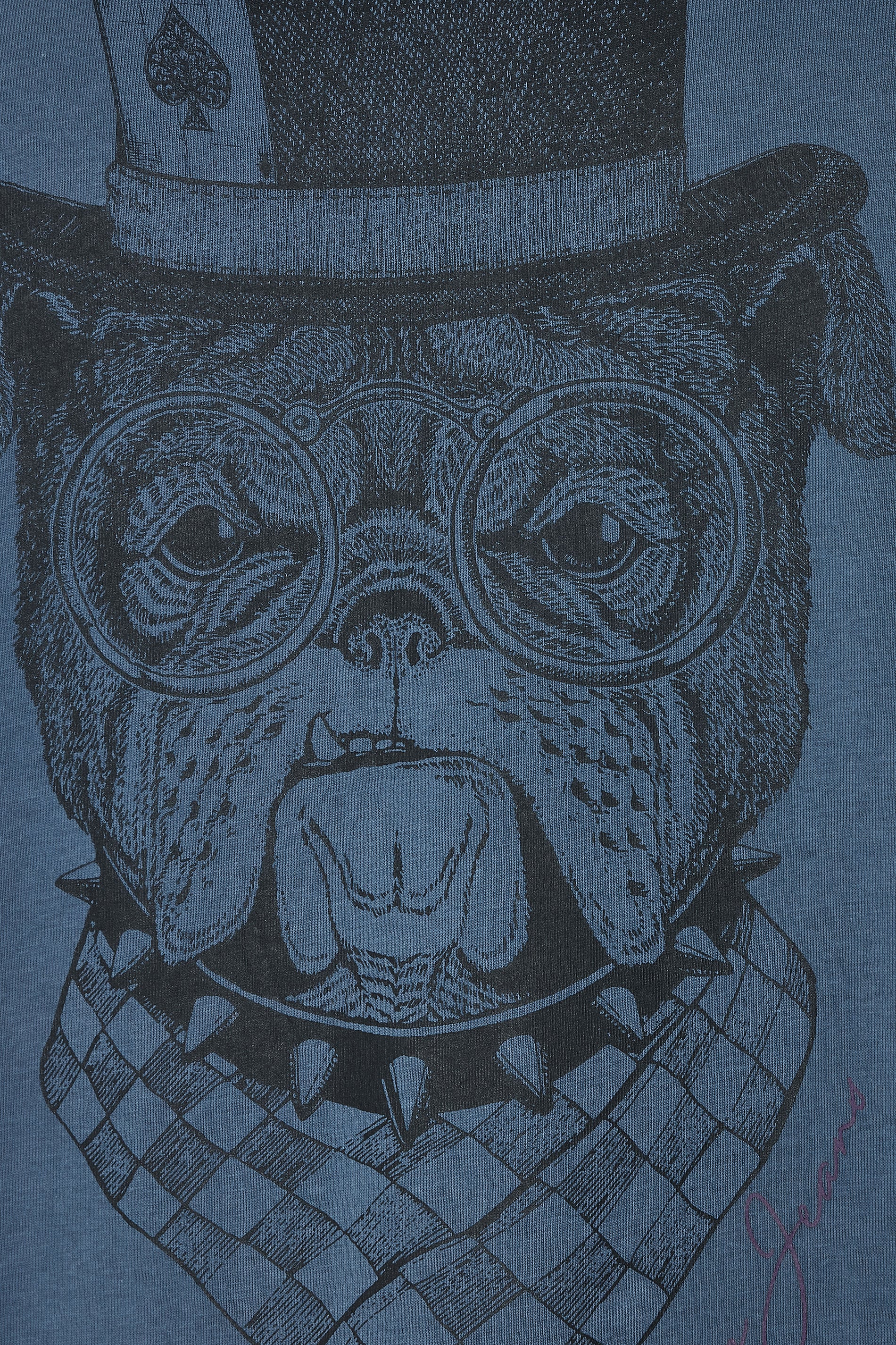 KAM Big & Tall Indigo Blue Bulldog Graphic T-Shirt | BadRhino 3