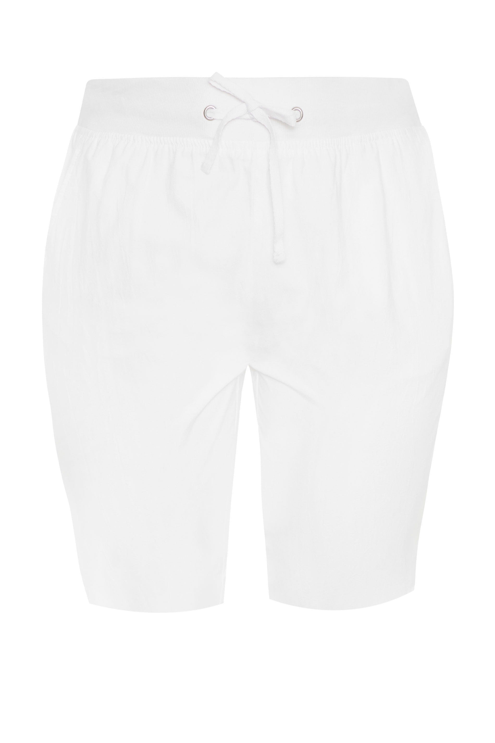 White Cool Cotton Shorts Yours Clothing