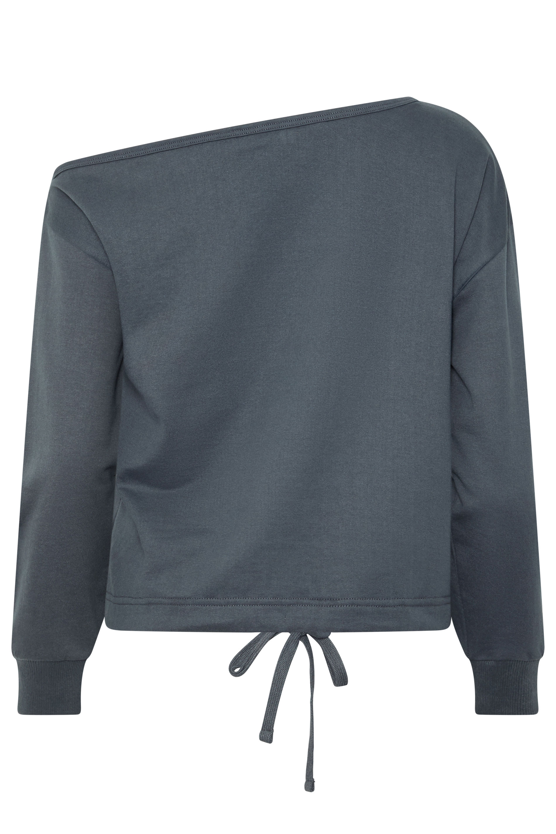 PixieGirl Petite Women's Dark Blue Off Shoulder Sweatshirt | PixieGirl 1