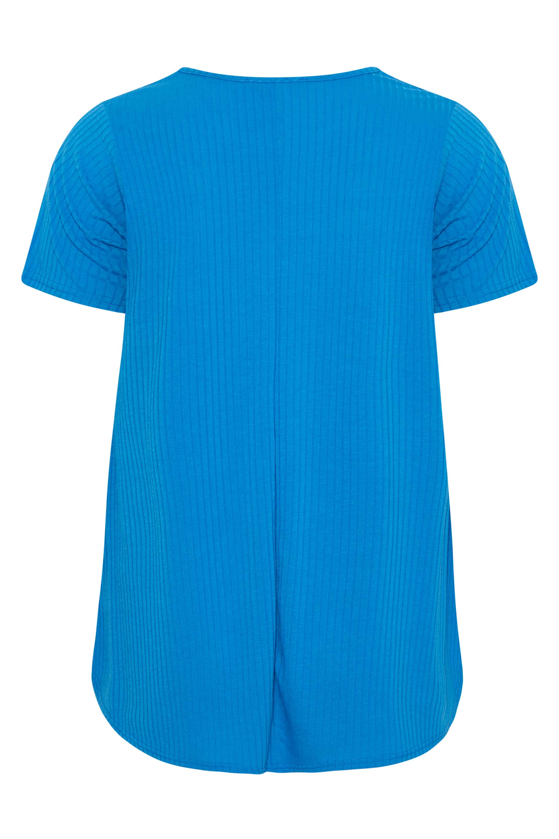 Grande taille  Tops Grande taille  T-Shirts | LIMITED COLLECTION - Top Bleu Roi Nervuré Style Volanté - MH55224