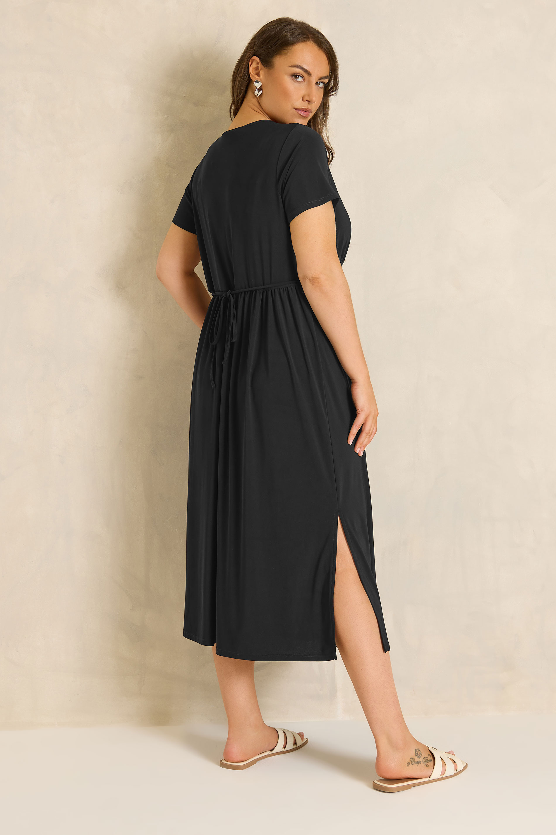 EVANS Plus Size Black Bar Detail Dress | Evans 2