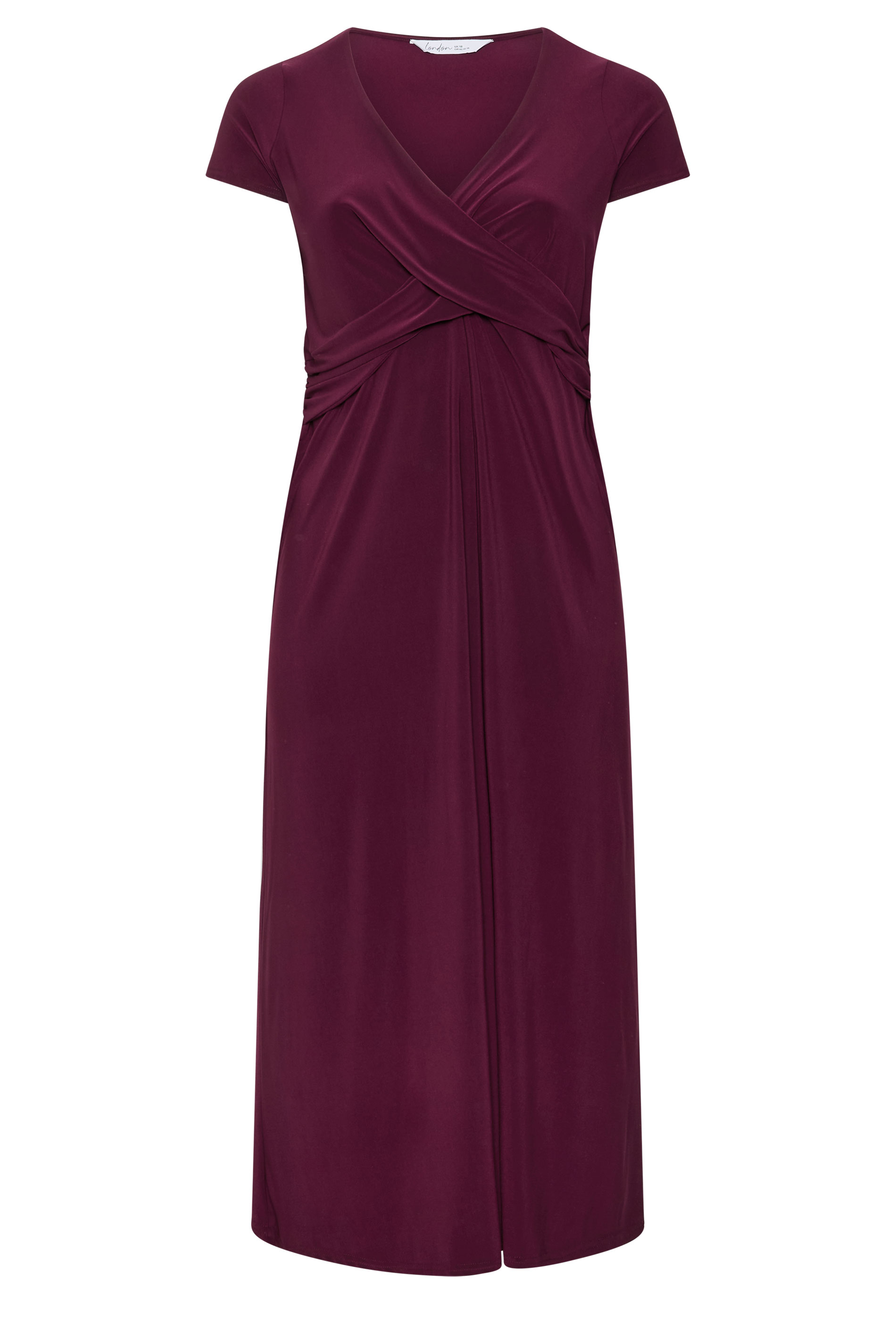 YOURS LONDON Plus Size Purple Twist Front Dress | Yours Clothing 1
