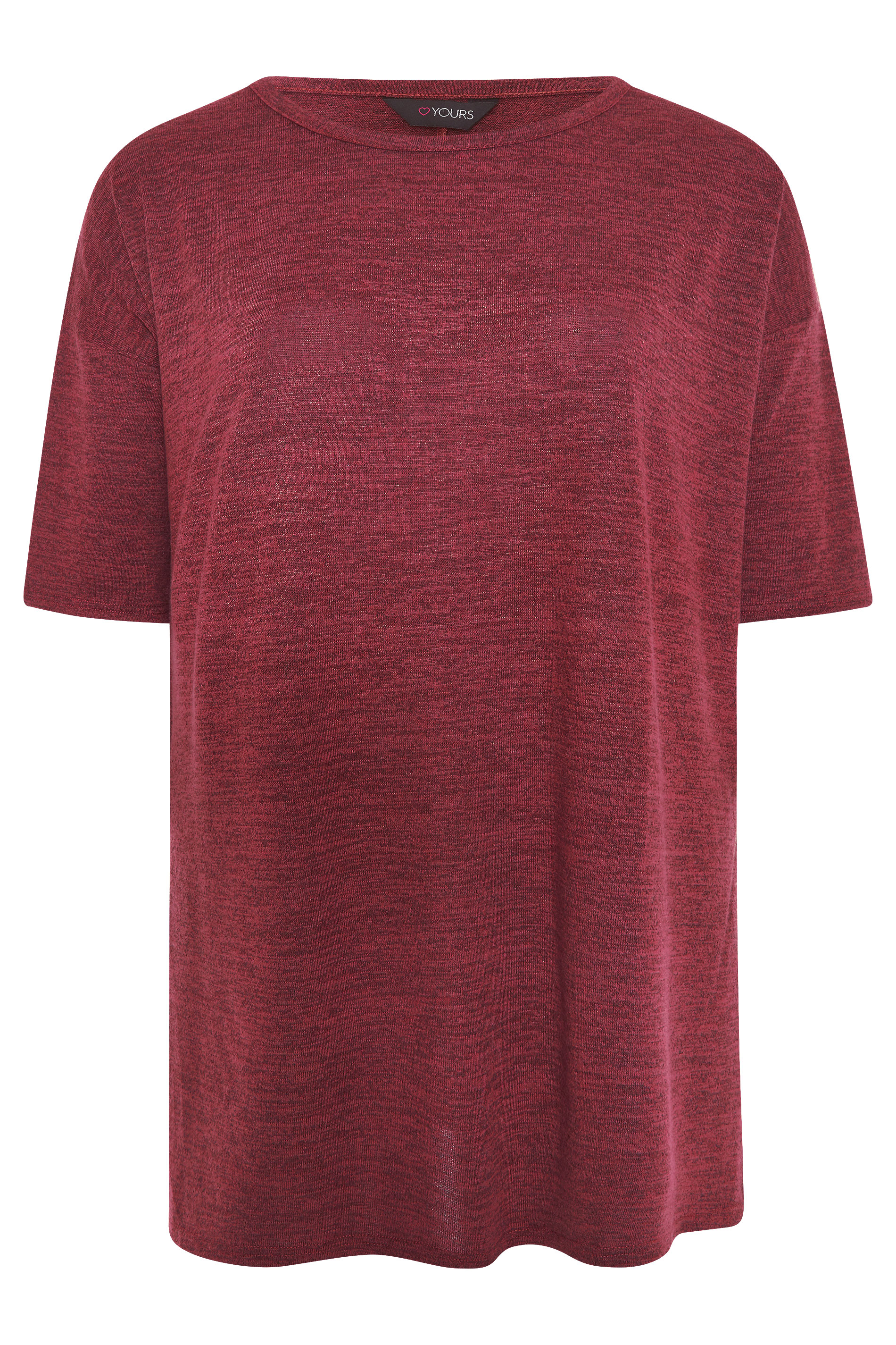 Grande taille  Tops Grande taille  T-Shirts Basiques & Débardeurs | T-Shirt Rouge Cerise en Jersey - EL69898