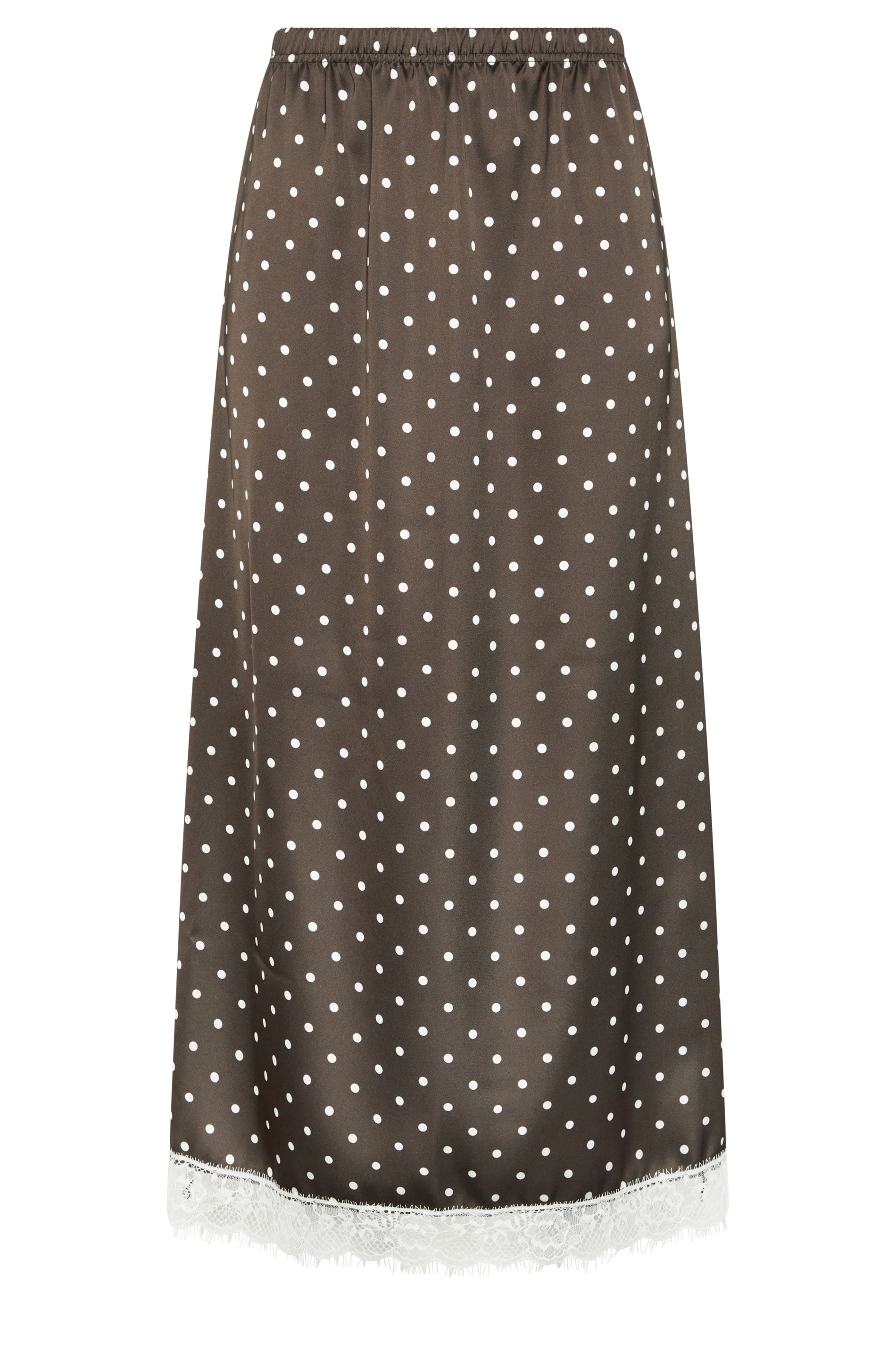 LTS Tall Women's Chocolate Brown Polka Dot Lace Maxi Skirt | Long Tall Sally 5