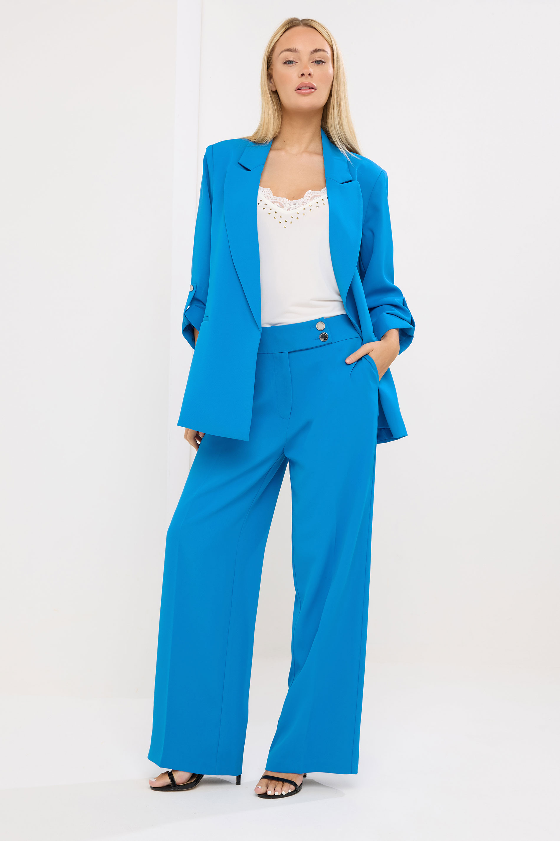 STAR Blue Wide Leg Trousers | StarByJM 3