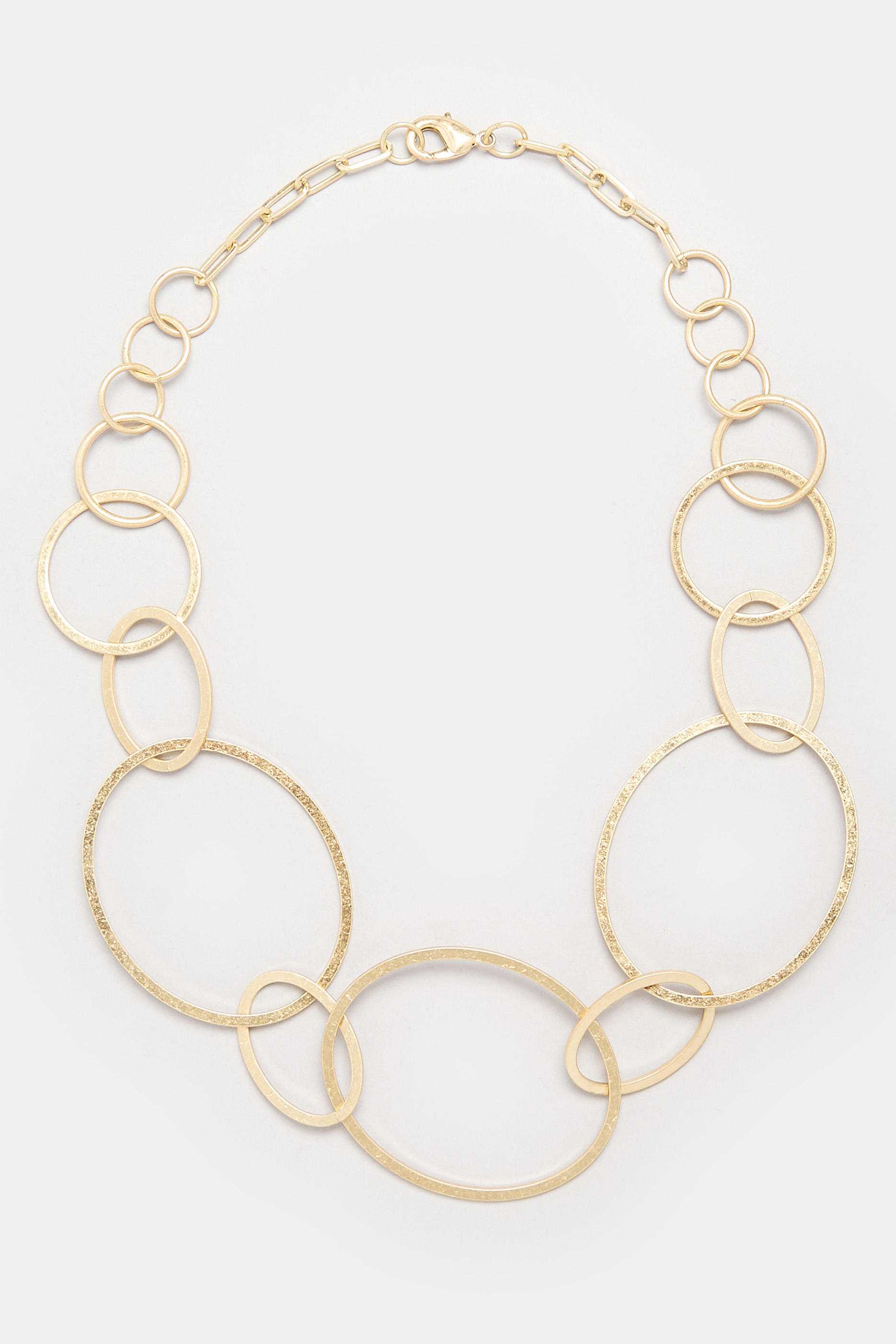 Gold Tone Statement Link Necklace 2