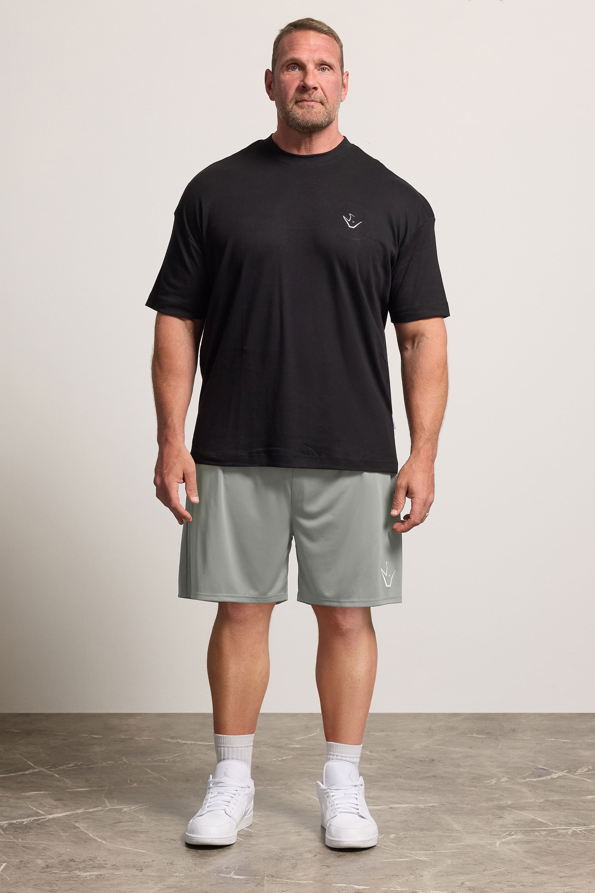 IronRhino Big & Tall Grey Lightweight Performance Shorts | BadRhino 1
