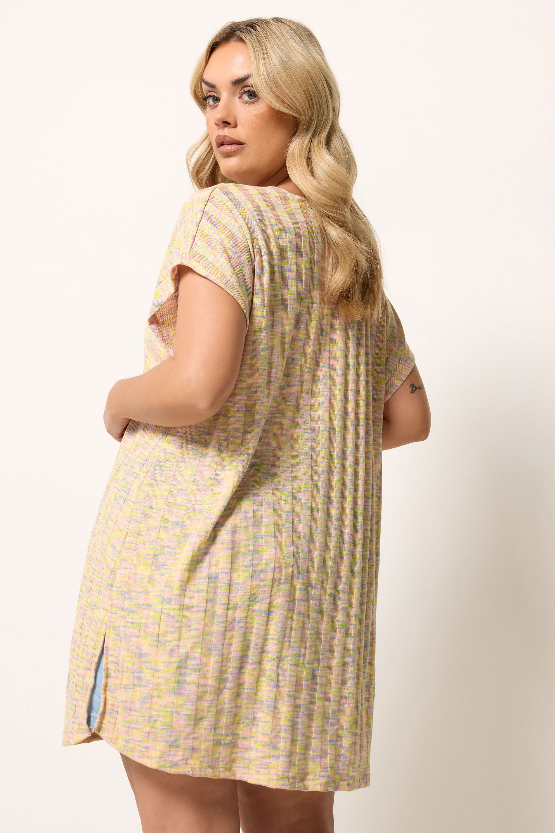 YOURS Plus Size Pink Ribbed Cardigan | Yours Clothing 2