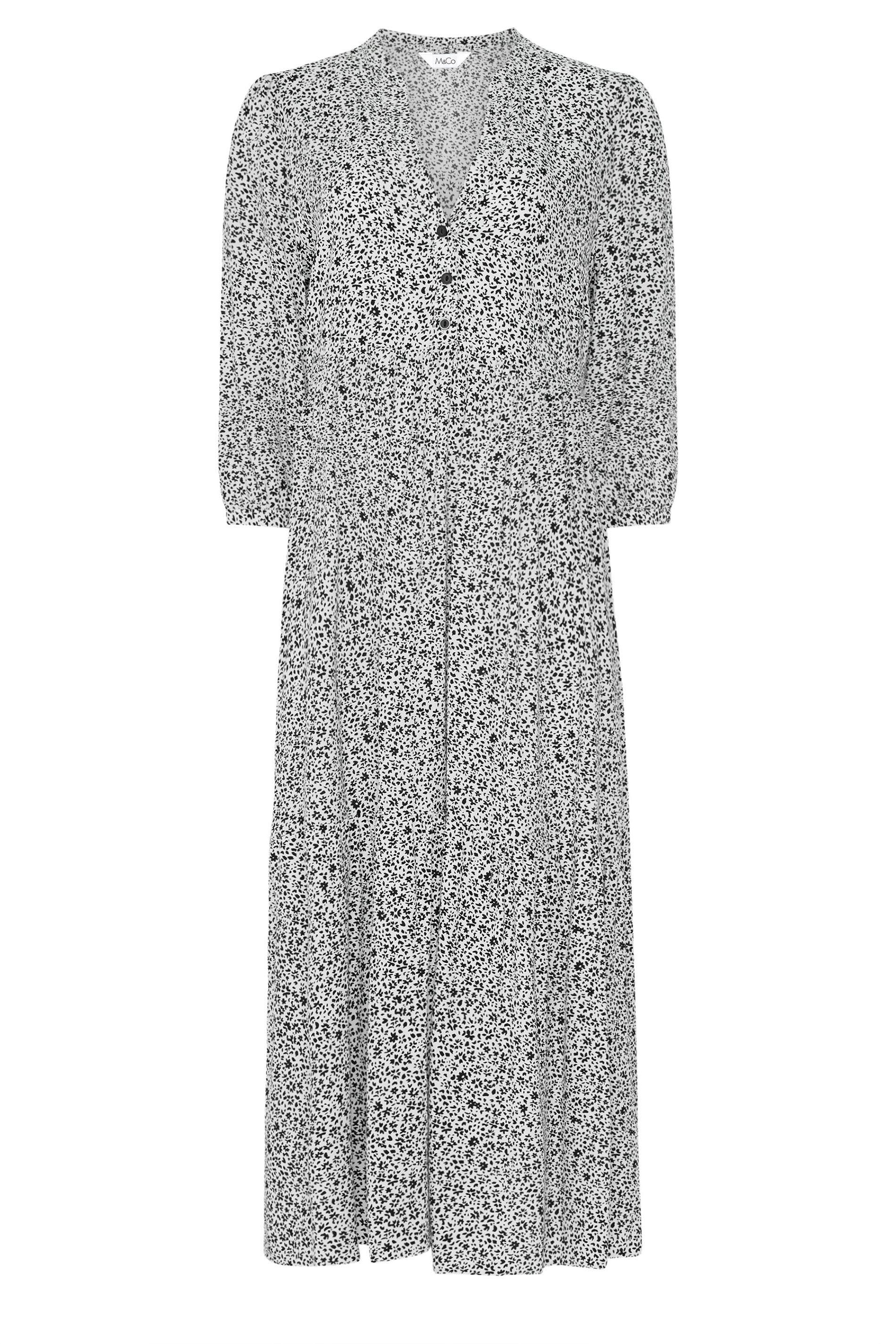 M&Co White Ditsy Floral Tiered Maxi Dress | M&Co 5