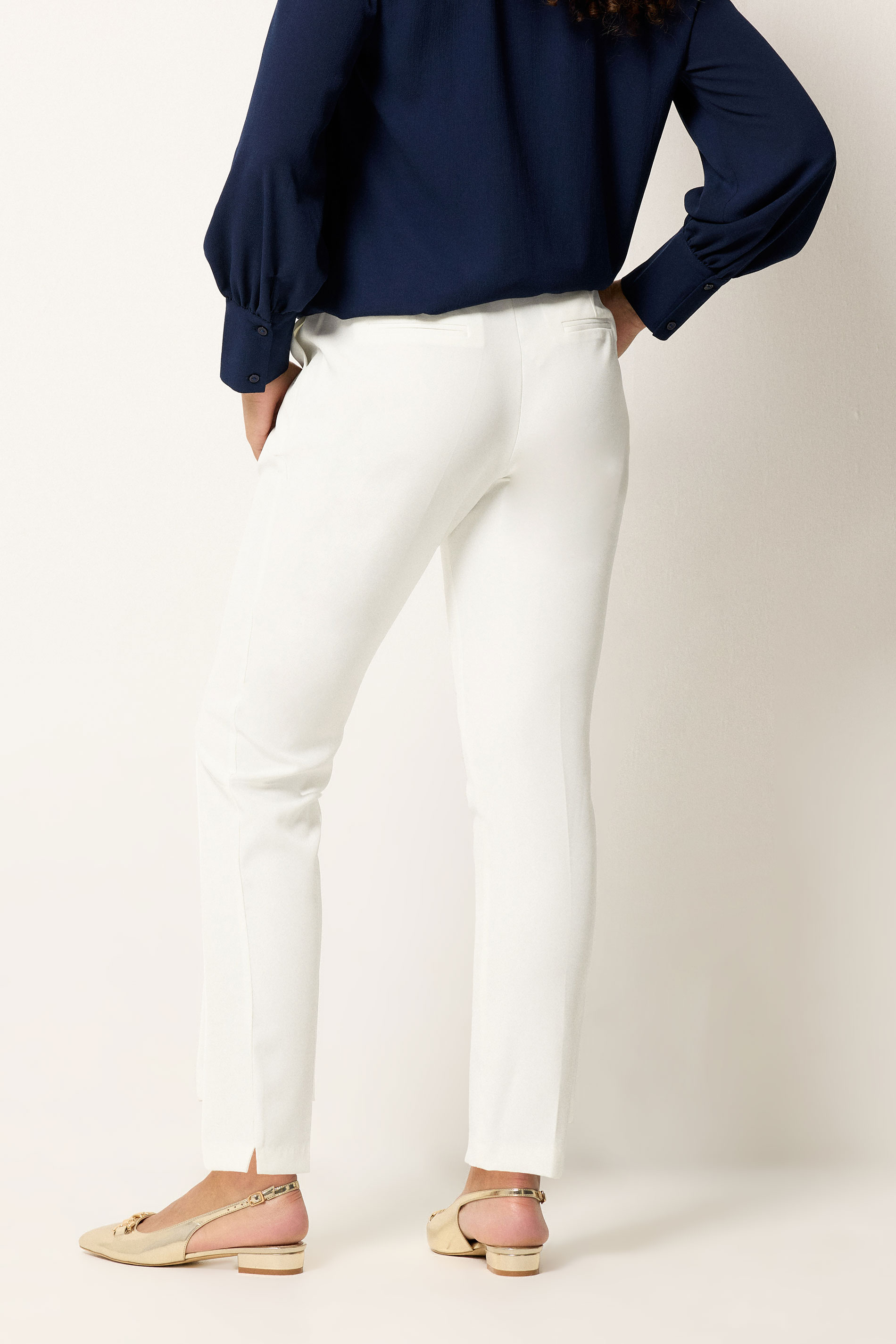 M&Co White Pintuck Tailored Trousers | M&Co 2