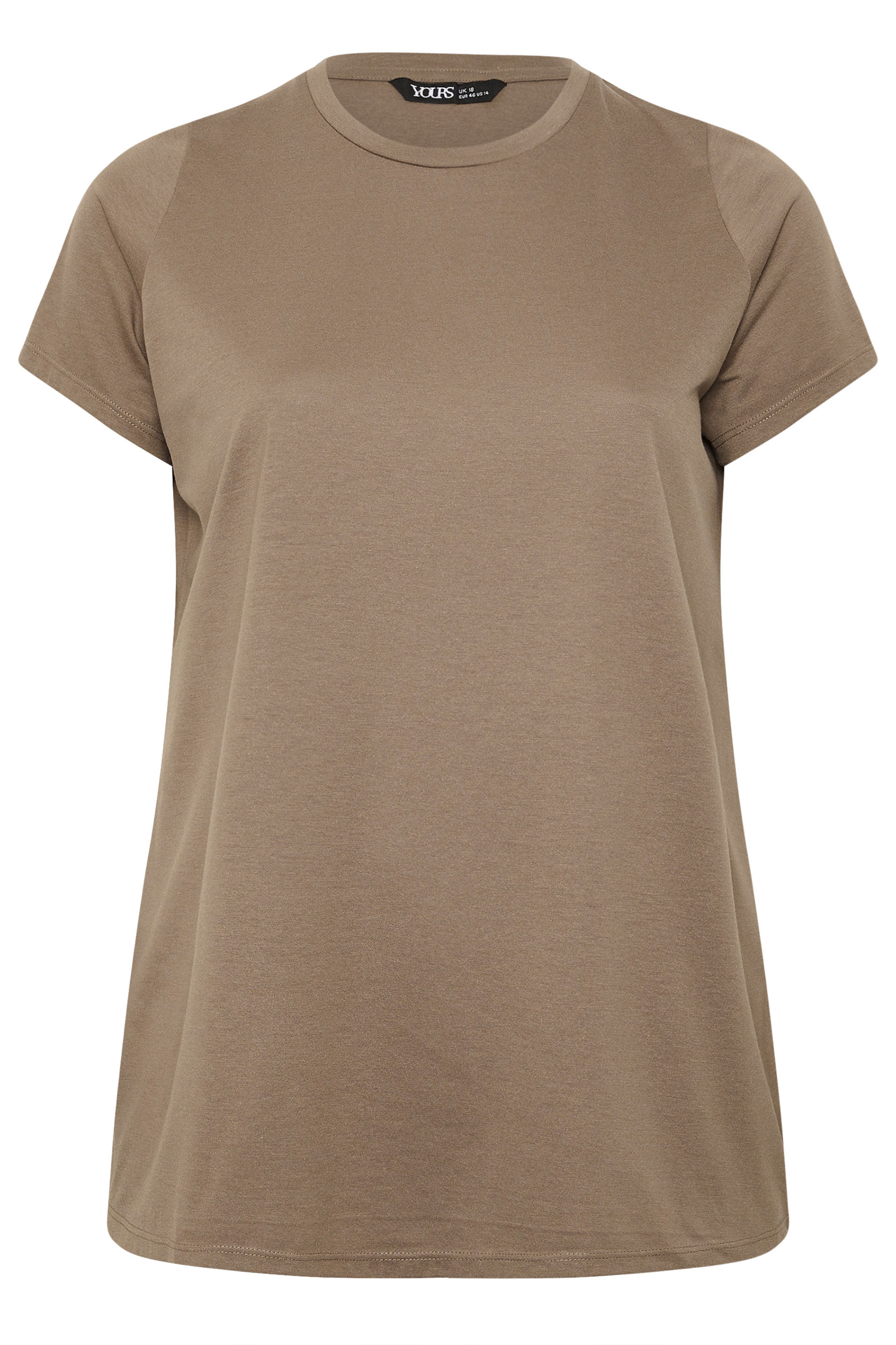 YOURSET 3 PACK Plus Size Mocha Brown & Pink Core T-Shirts | Yours Clothing 11