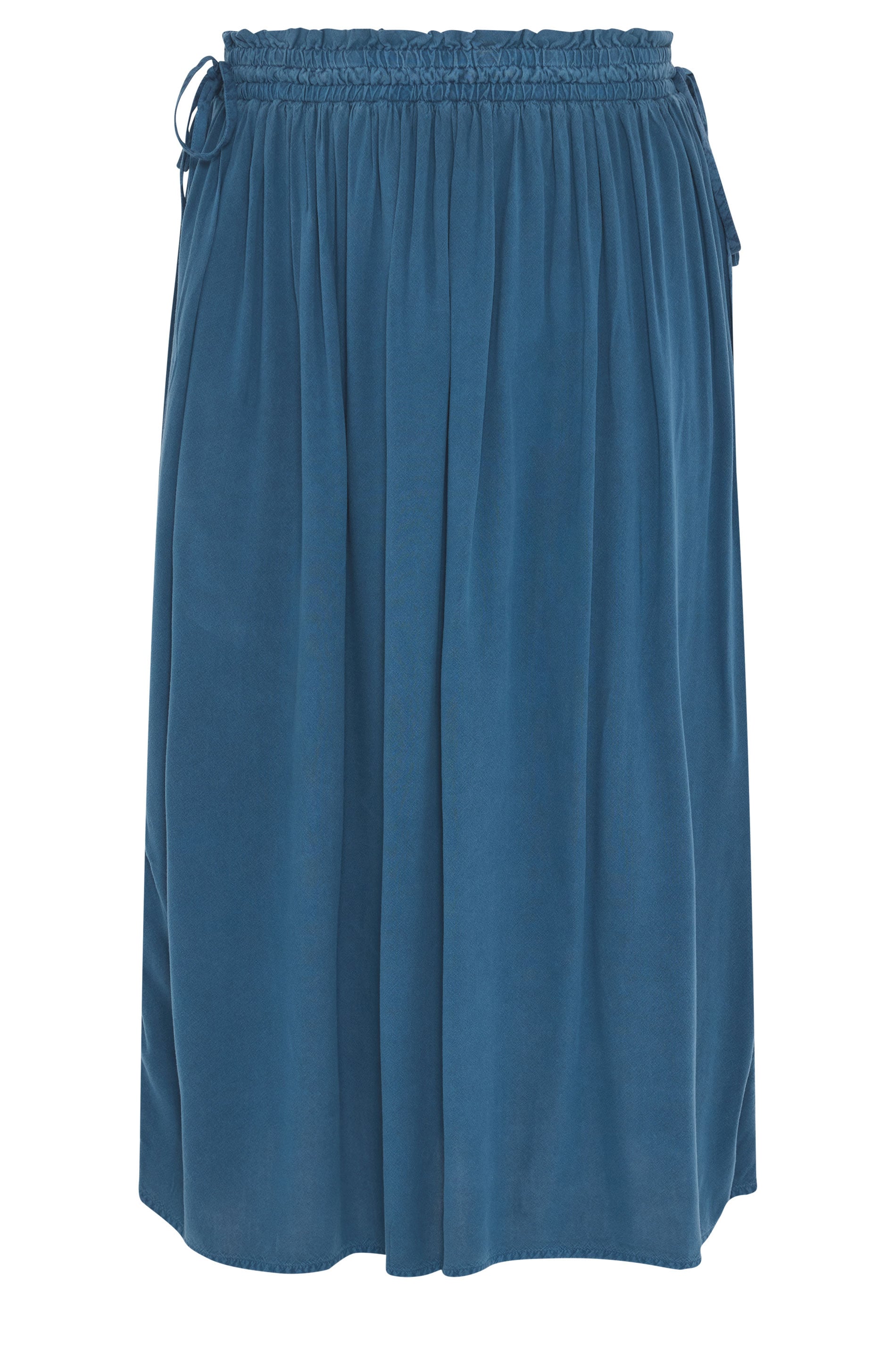 YOURS Plus Size Blue Chambray Midi Skirt | Yours Clothing 5