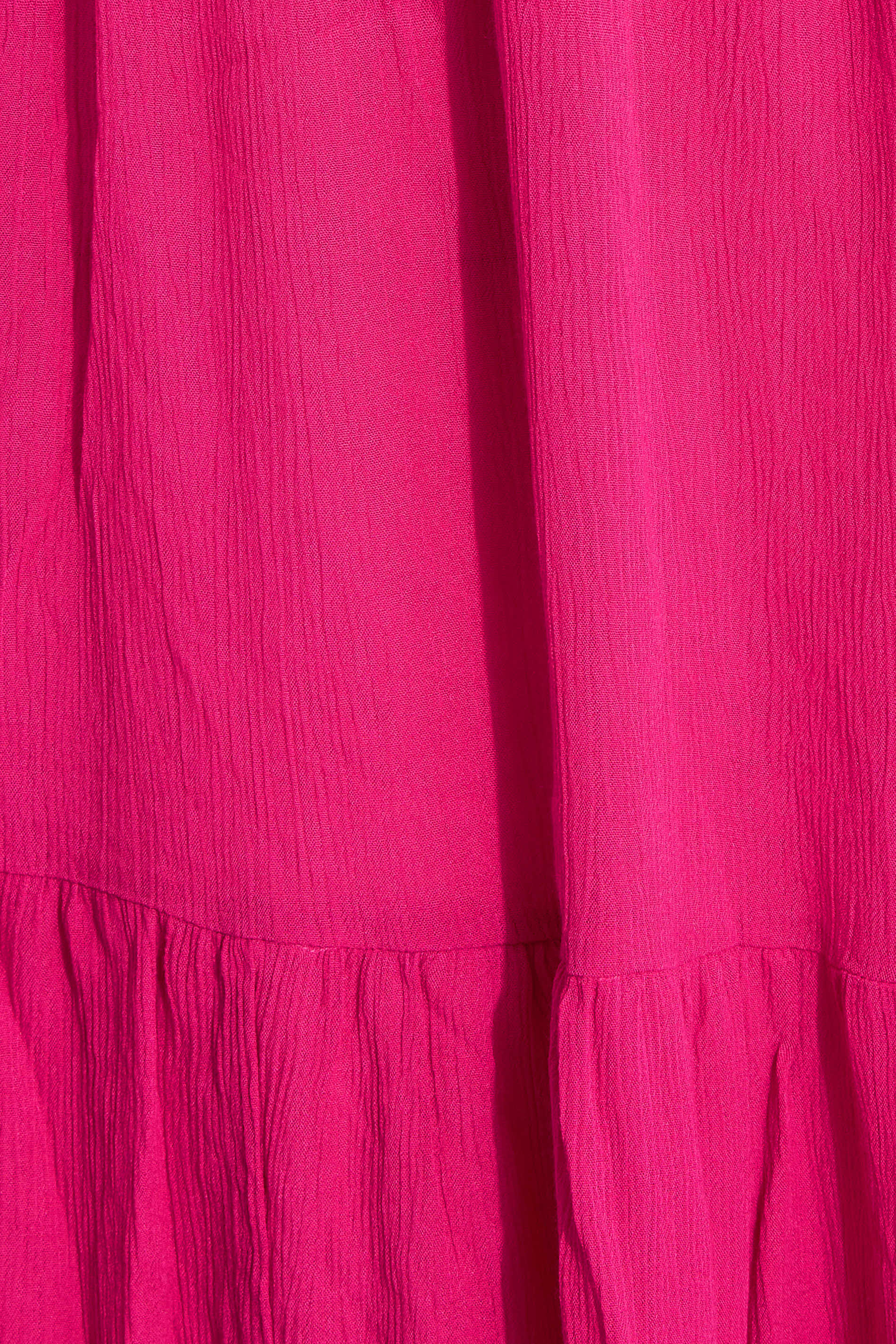 Robes Grande Taille Grande taille  Robes de Sorties | Robe Rose Plissée Volanté sans Manches - FX73932