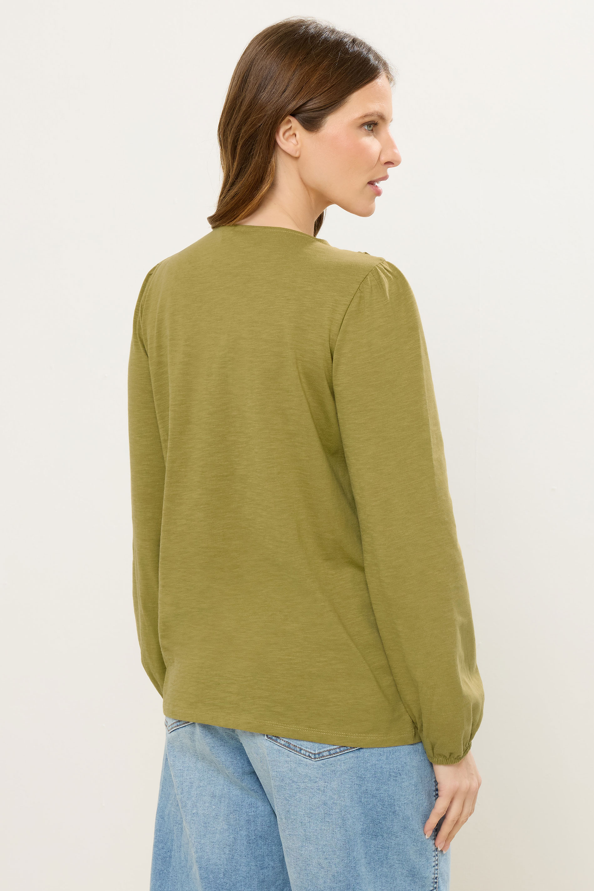 M&Co Green Frill Detail Cotton Blouse | M&Co 2