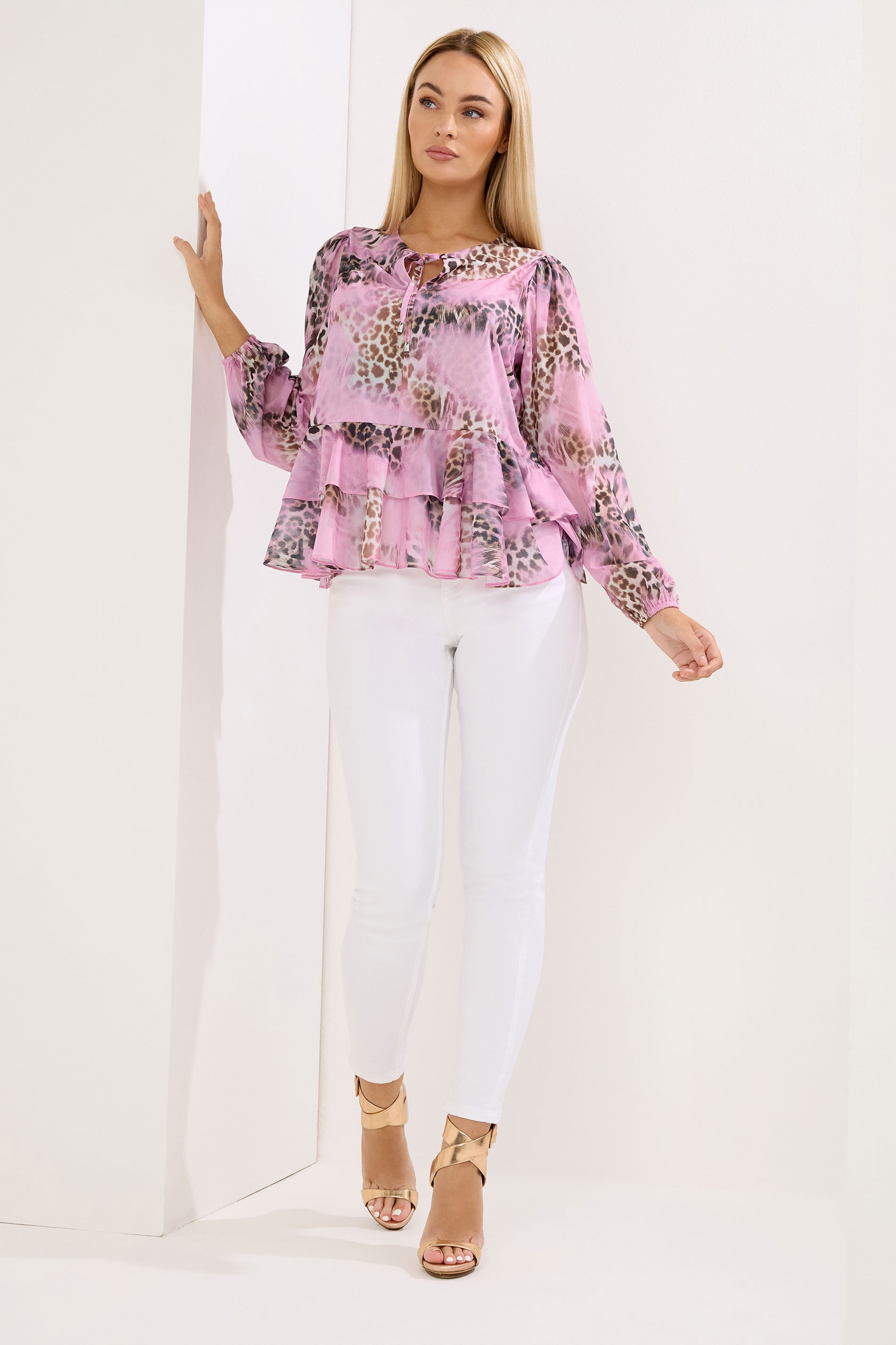 STAR Plus Size Animal Frill Hem Blouse | StarByJM 1