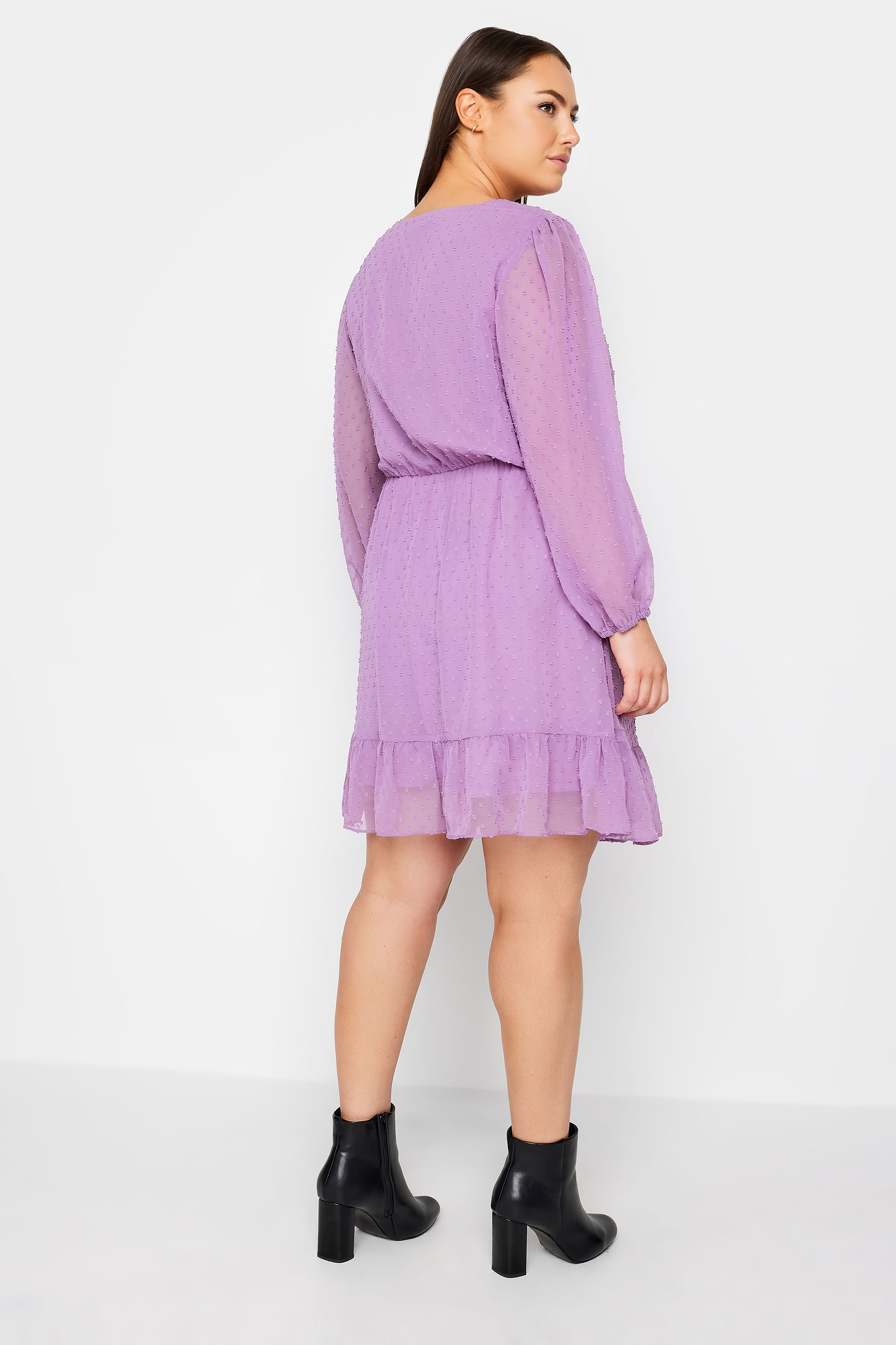 Evans Purple Wrap Mini Dress 3