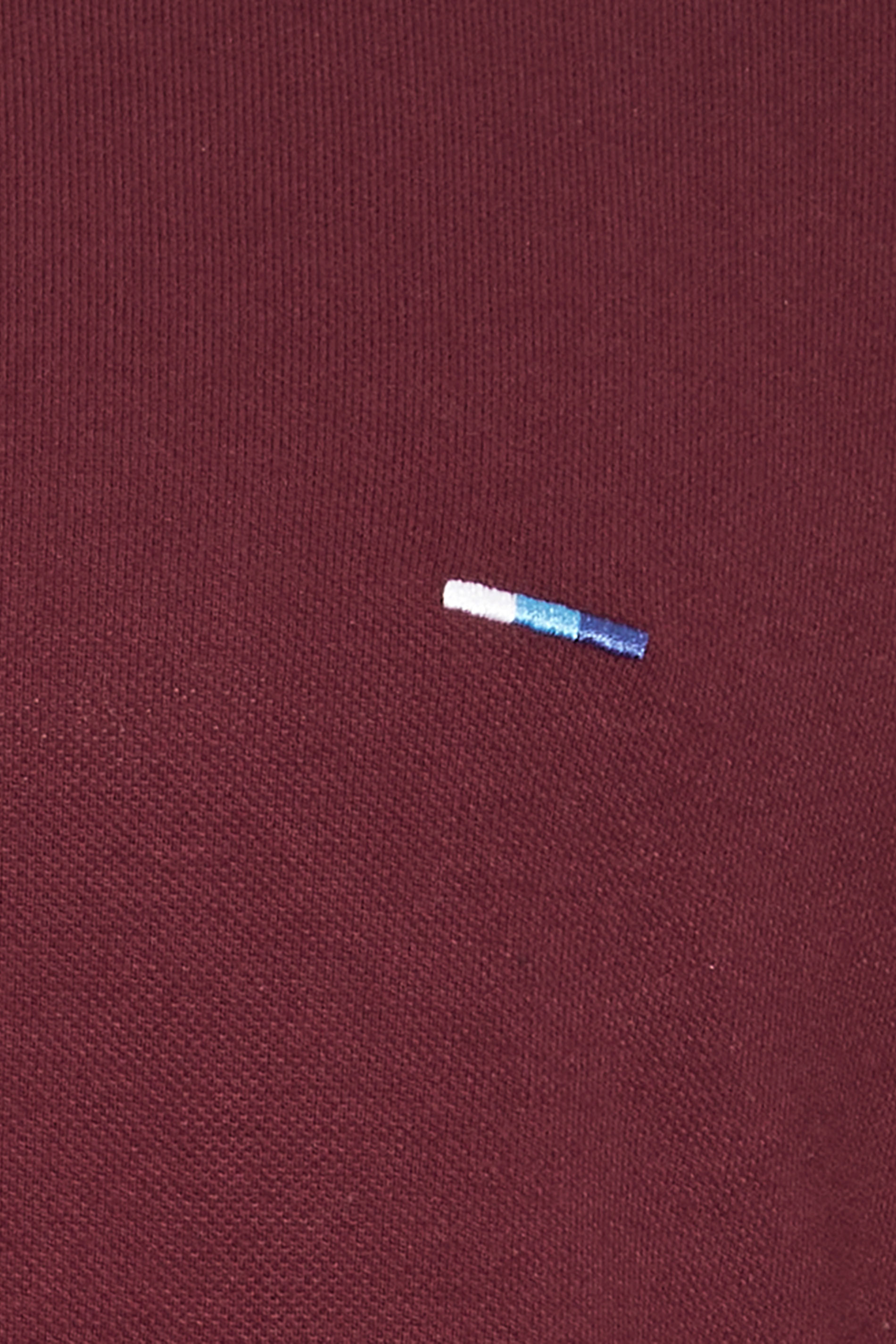 BadRhino Big & Tall Burgundy Red Tipped Polo Shirt | BadRhino 5