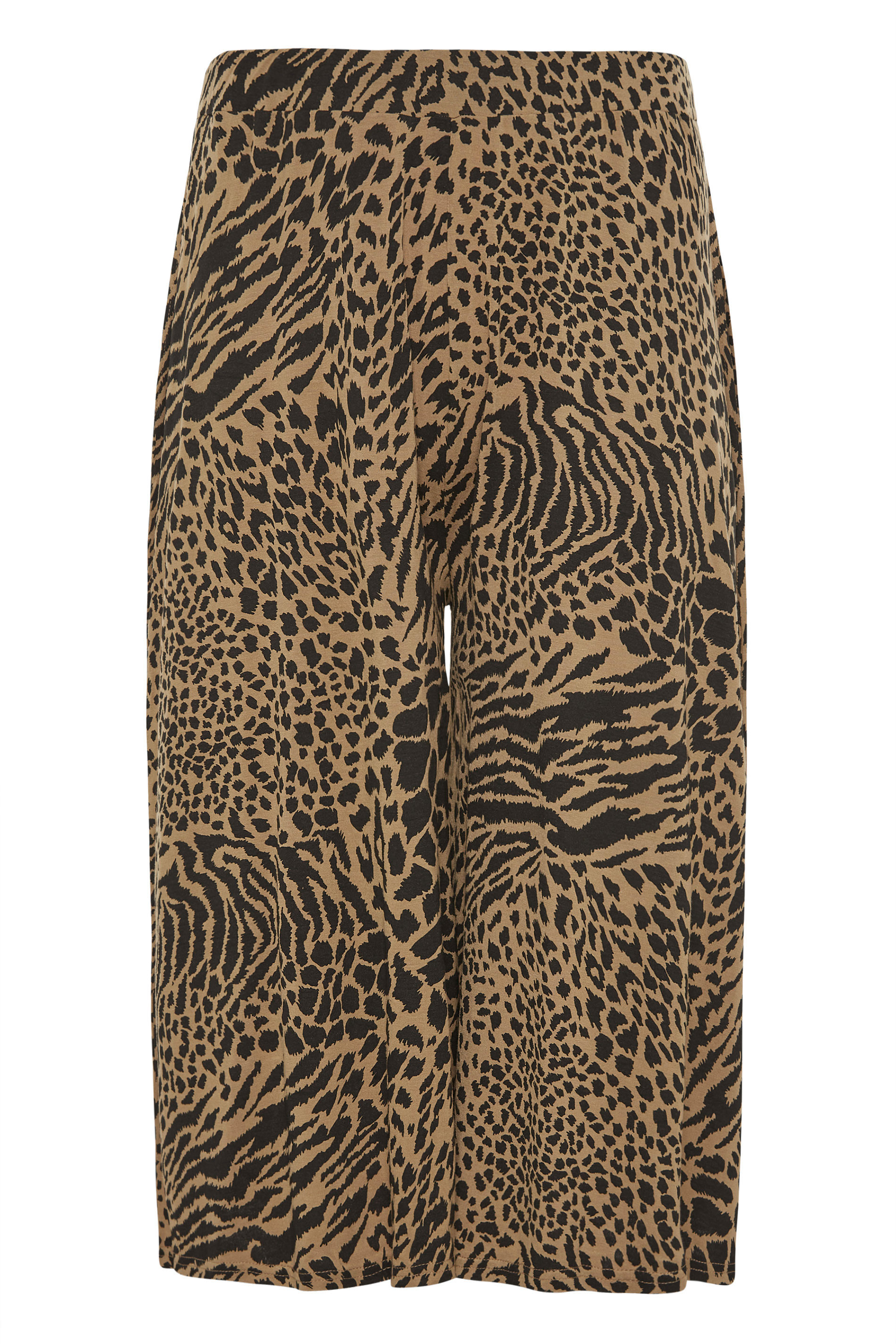 Brown Animal Print Culottes | Yours Clothing