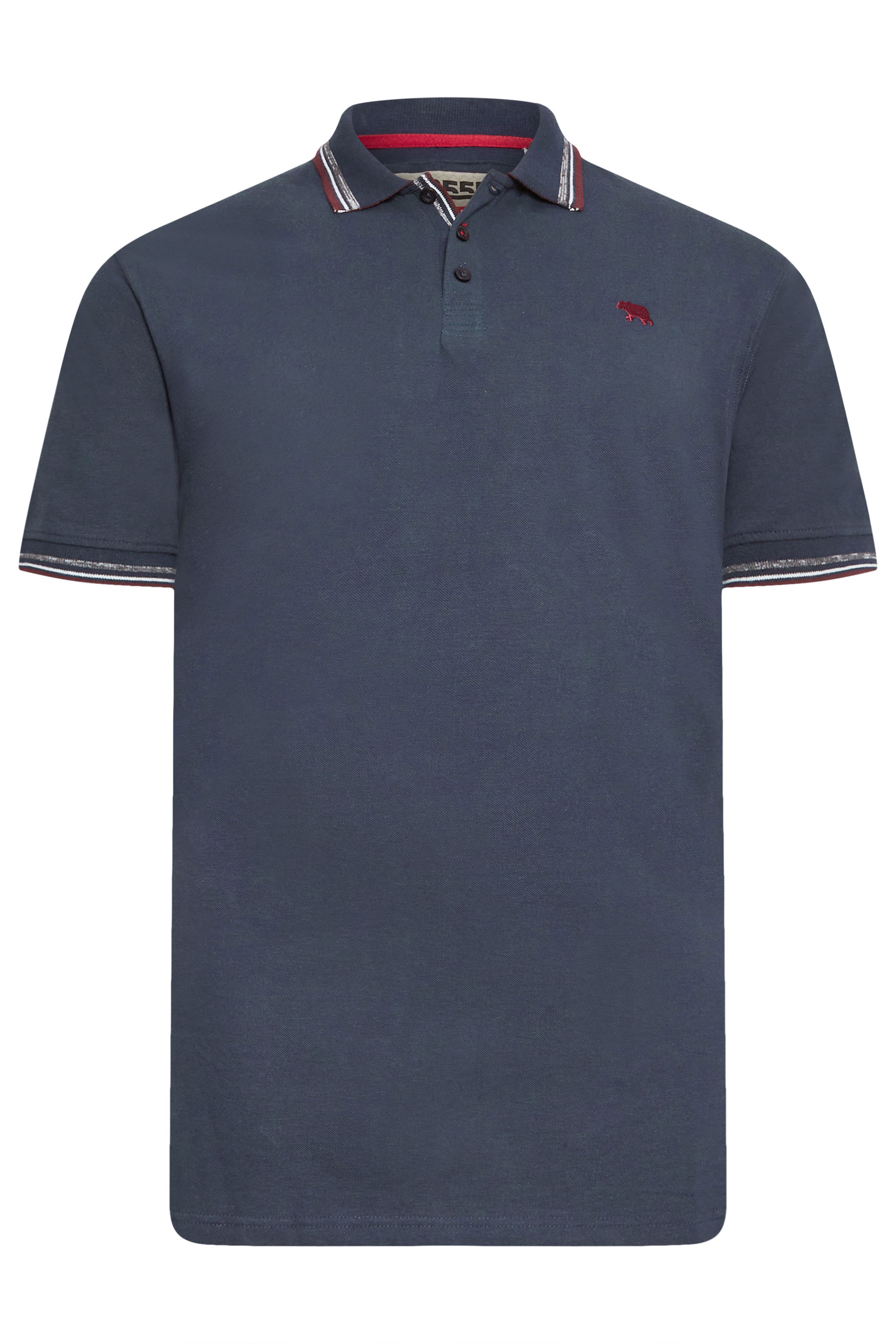 D555 Big & Tall Blue Logo Polo Shirt | BadRhino 2