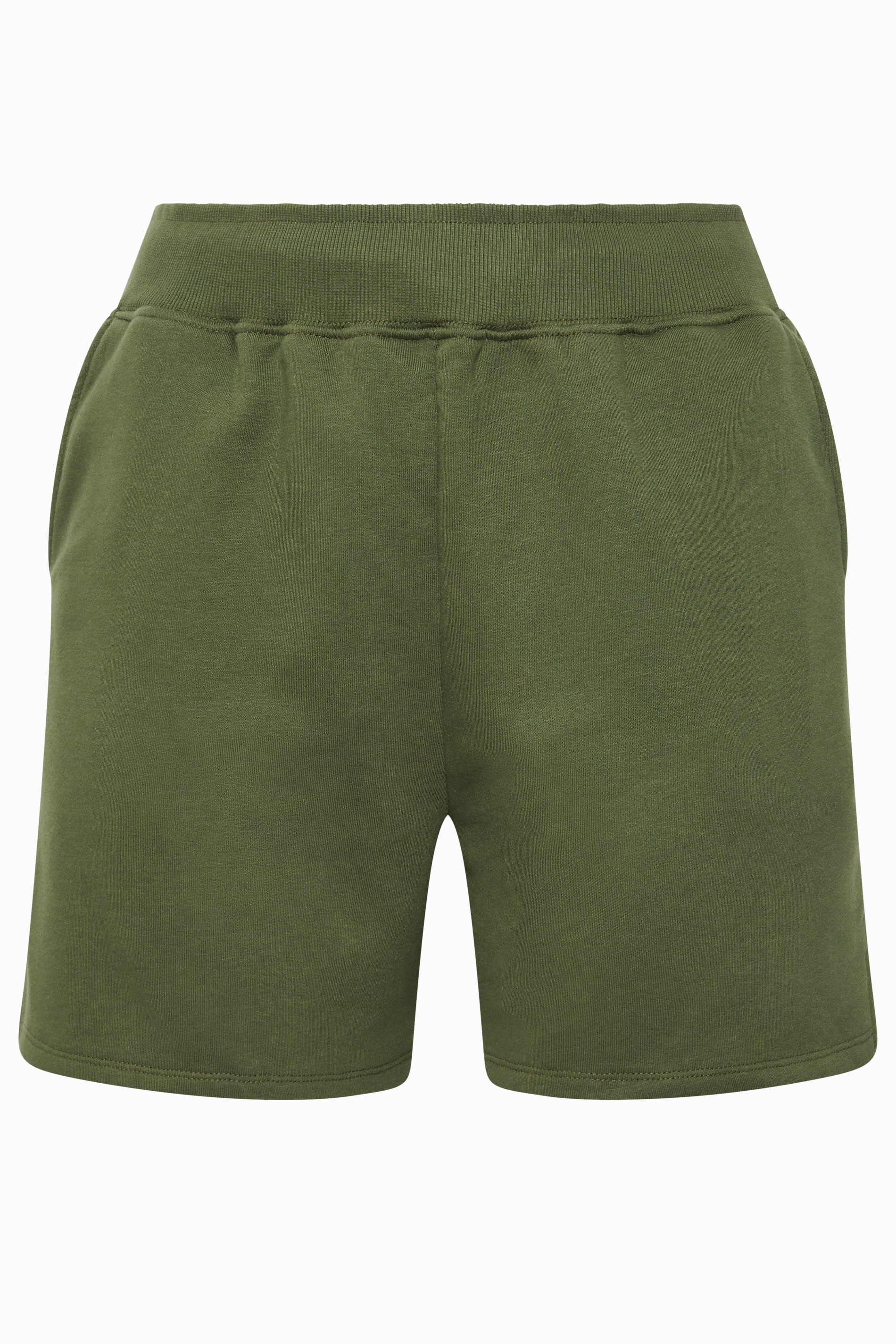 YOURS Plus Size Khaki Green Jogger Shorts | Yours Clothing 5