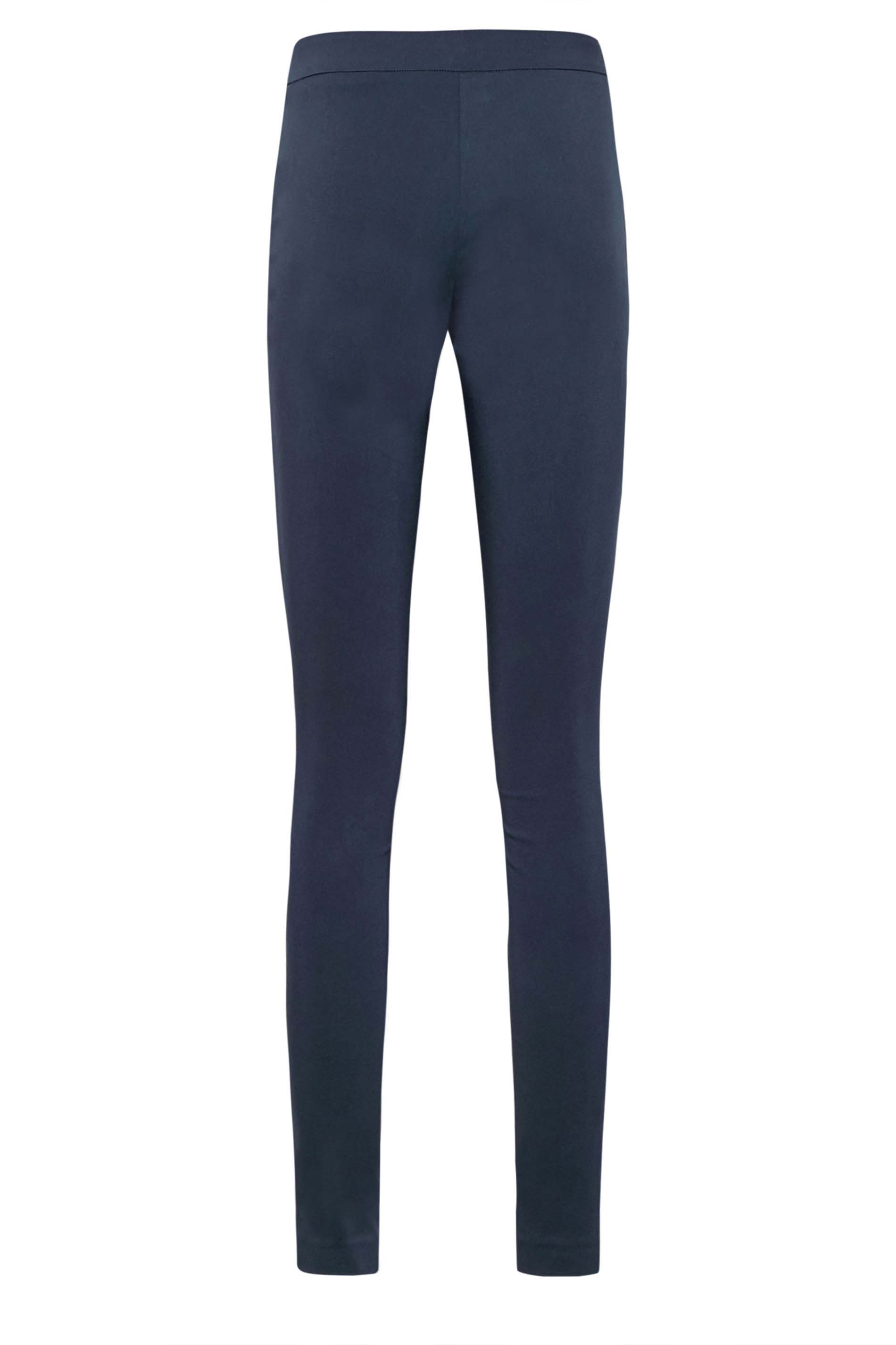 LTS Tall Women's Navy Blue Stretch Skinny Leg Trousers | Long Tall Sally 3