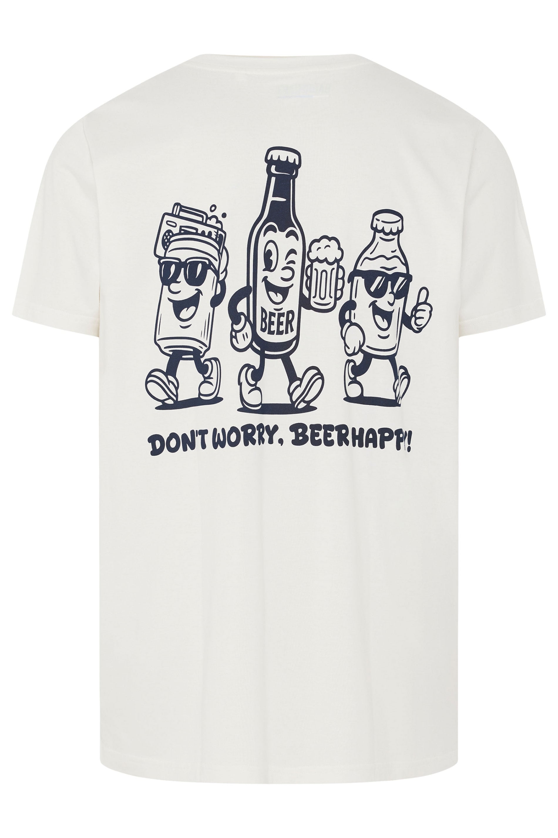 BadRhino Big & Tall Off White Beer Graphic T-Shirt | BadRhino 9