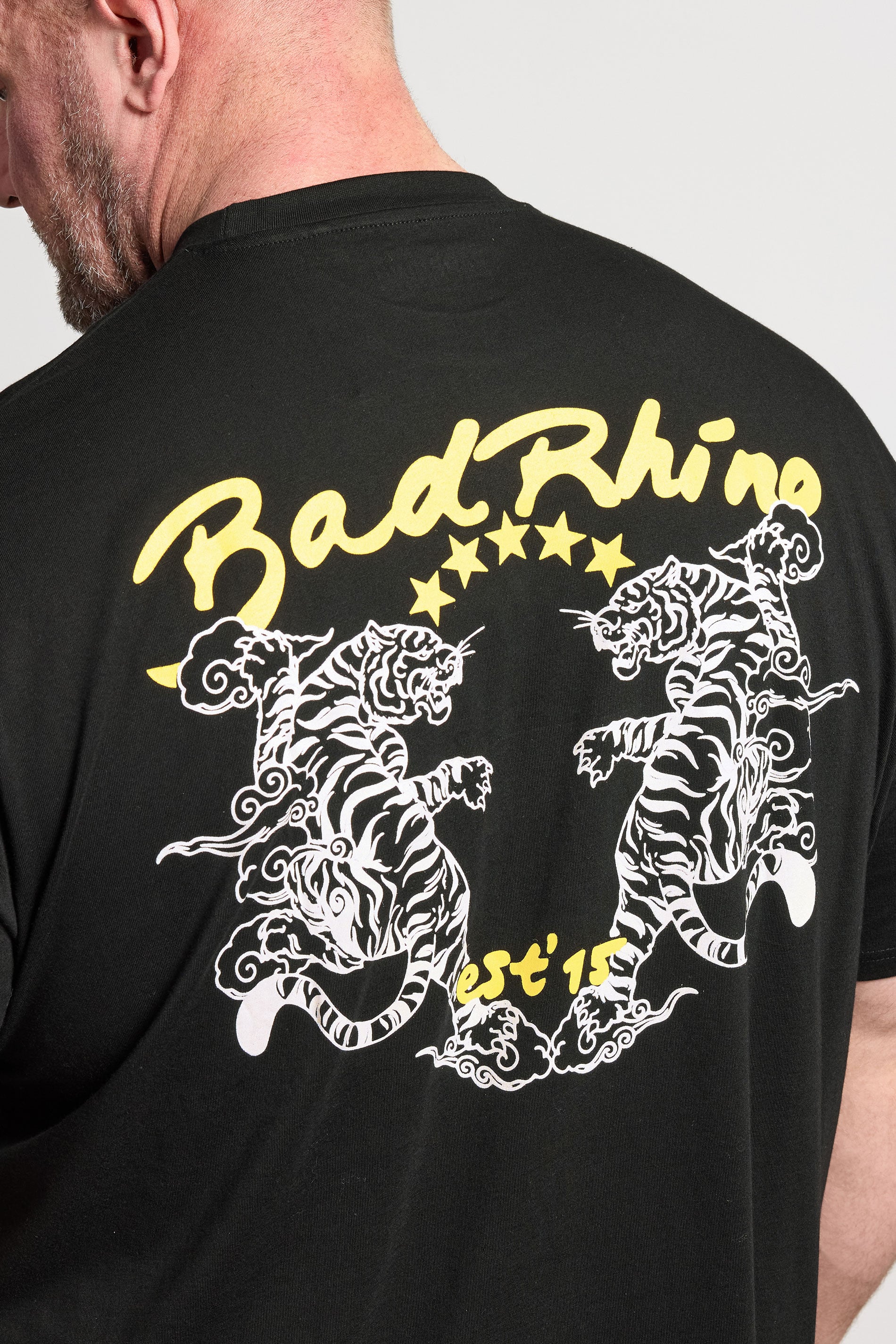 BadRhino Big & Tall Black Tiger Graphic T-Shirt | BadRhino 5