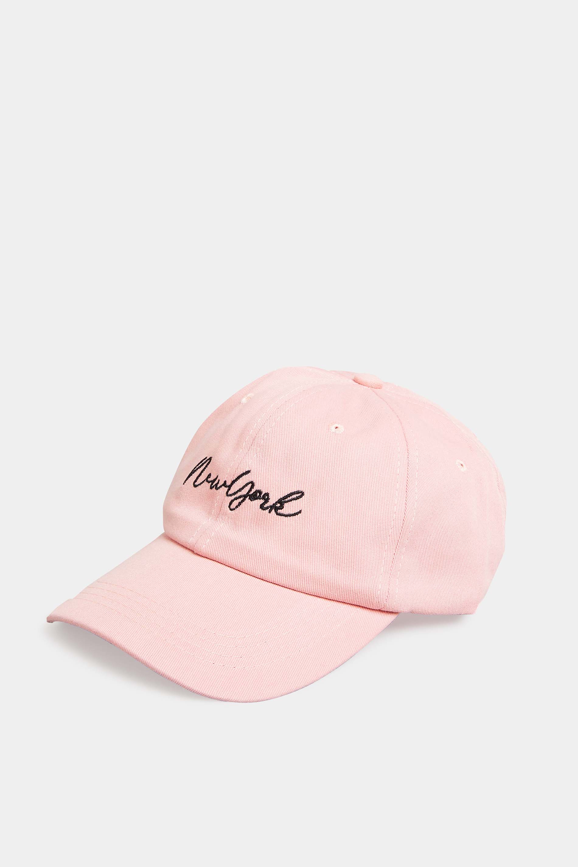 Blush Pink 'New York' Embroidered Cap 1