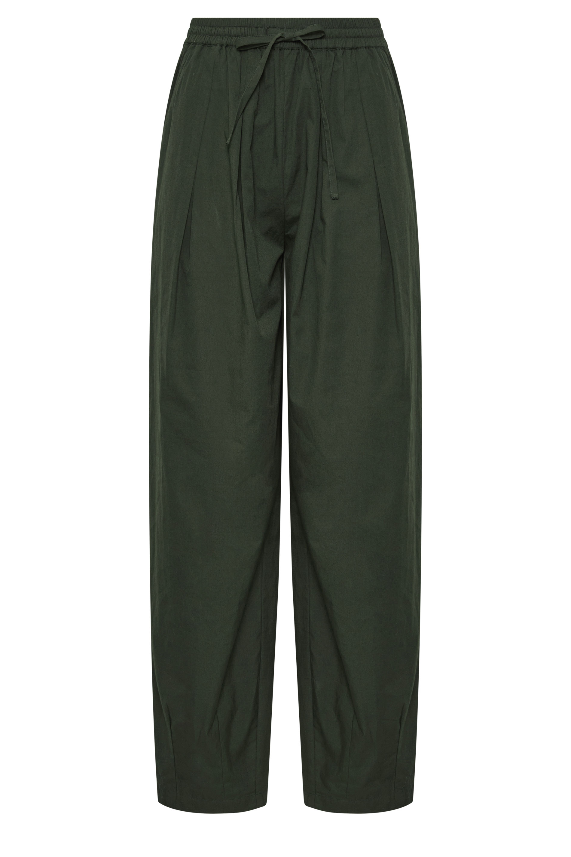 LTS Tall Women's Dark Green Cotton Barrel Trousers | Long Tall Sally 5