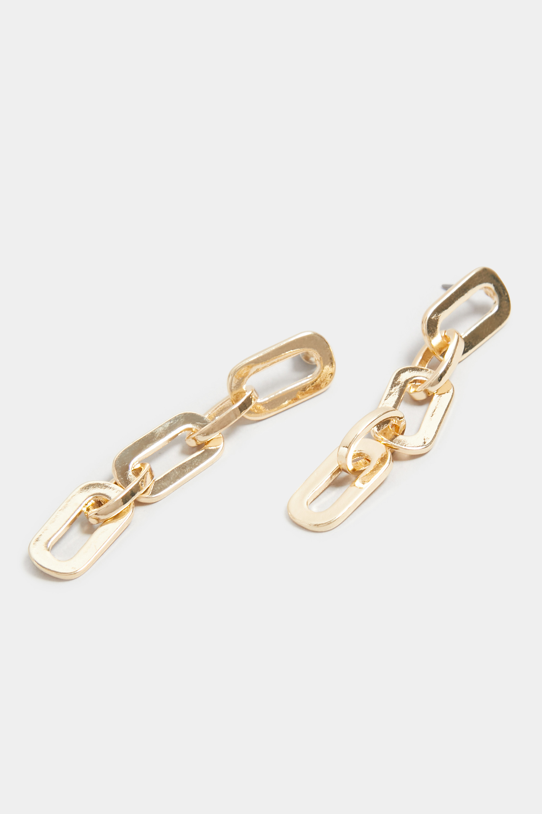 Gold Chain Drop Earrings | Yours Clothing 3