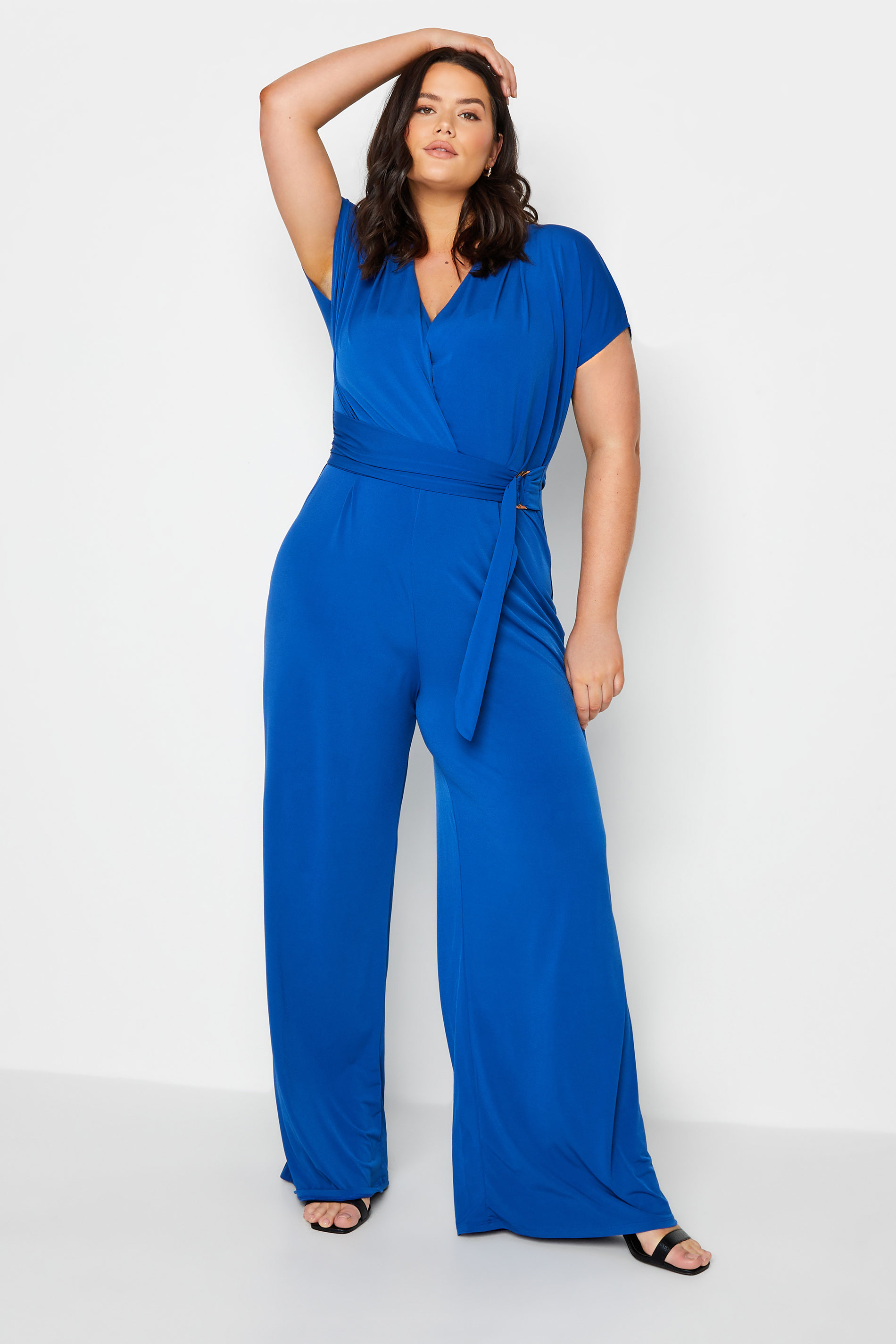 LTS Tall Women's Cobalt Blue Wrap Jumpsuit | Long Tall Sally  1
