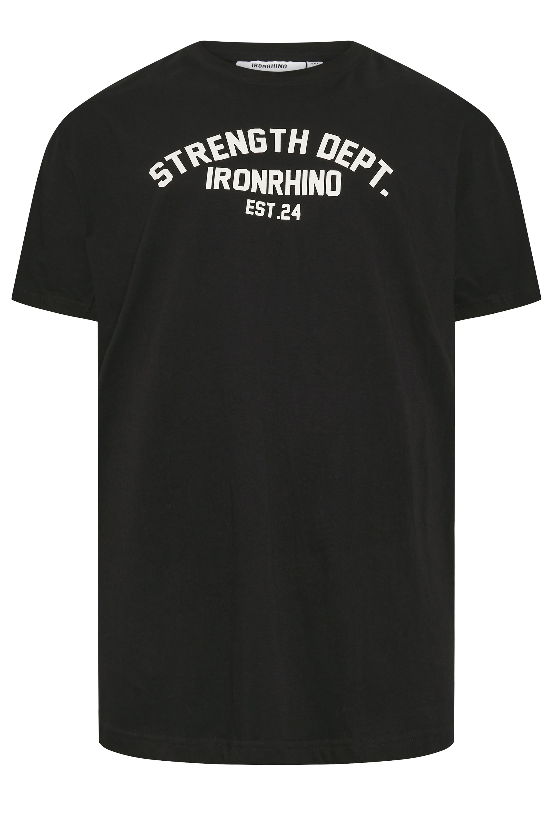 IronRhino Big & Tall Black Strength Dept T-Shirt | BadRhino 6