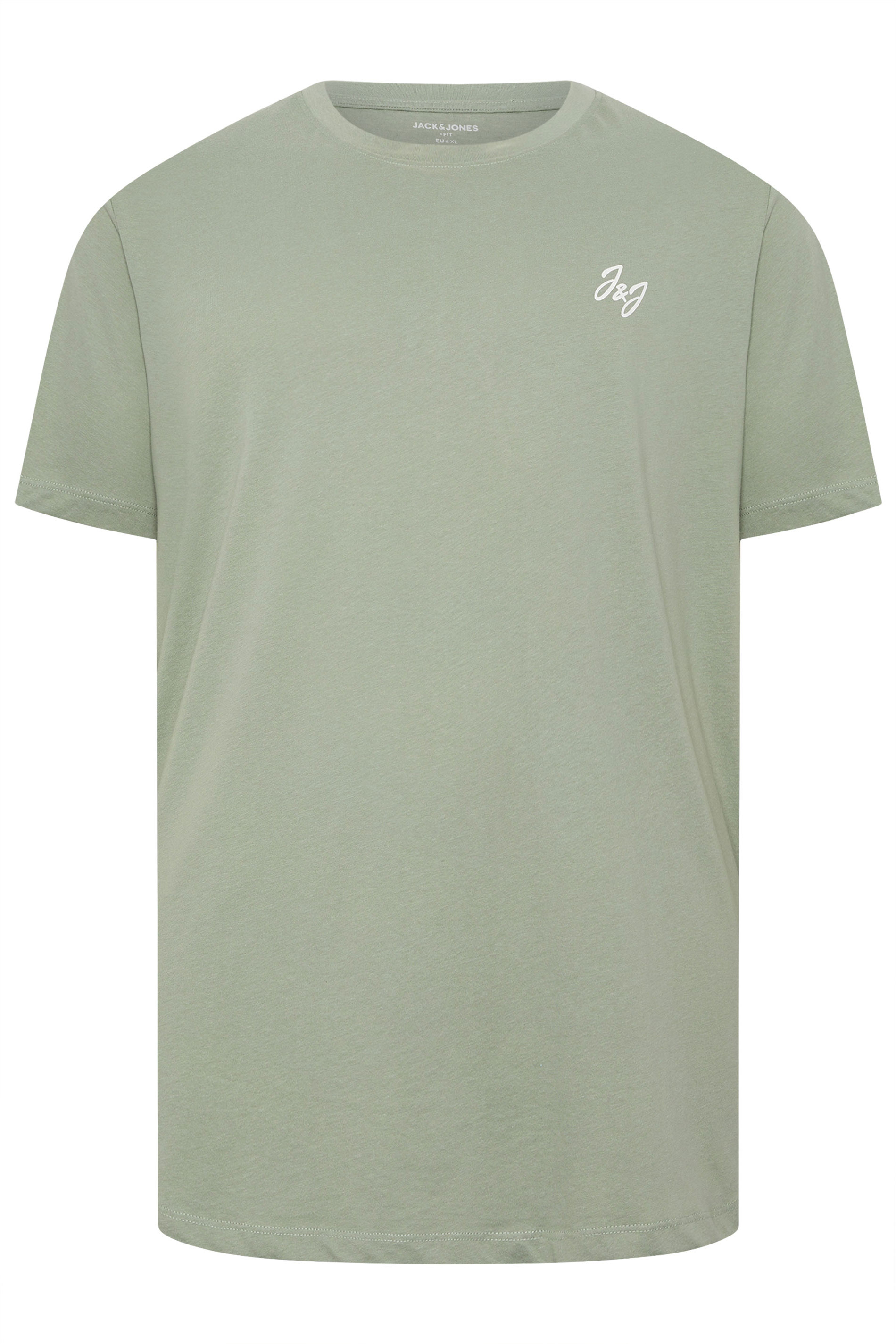 JACK & JONES Big & Tall 5 PACK White/Blue/Black/Green/Off-White T-Shirts | BadRhino 5
