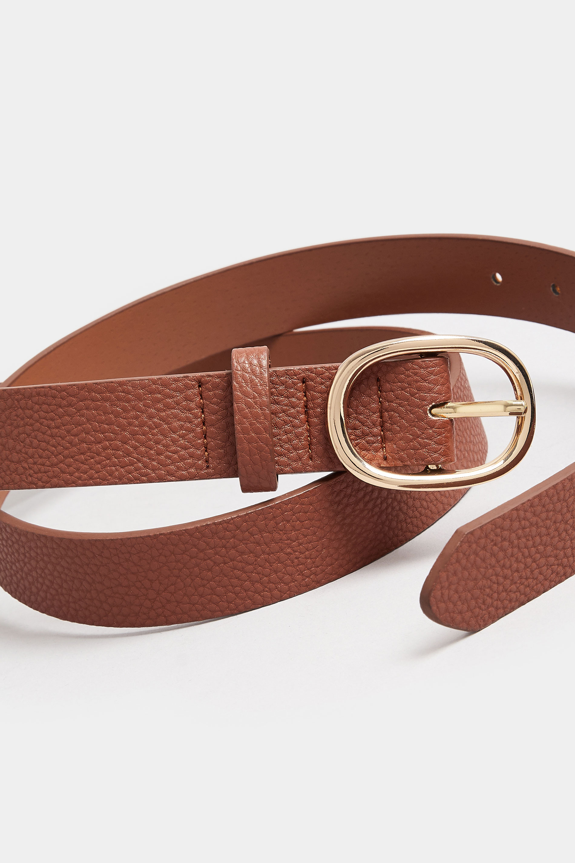 Tan Brown Gold Buckle Bet | Yours Clothing 3