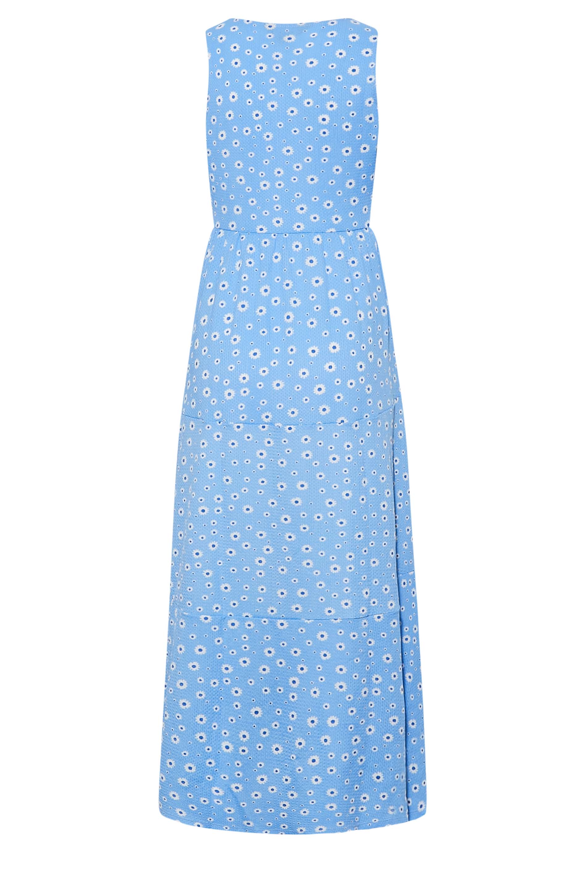 LTS Tall Women's Blue Daisy Print Maxi Dress | Long Tall Sally 3