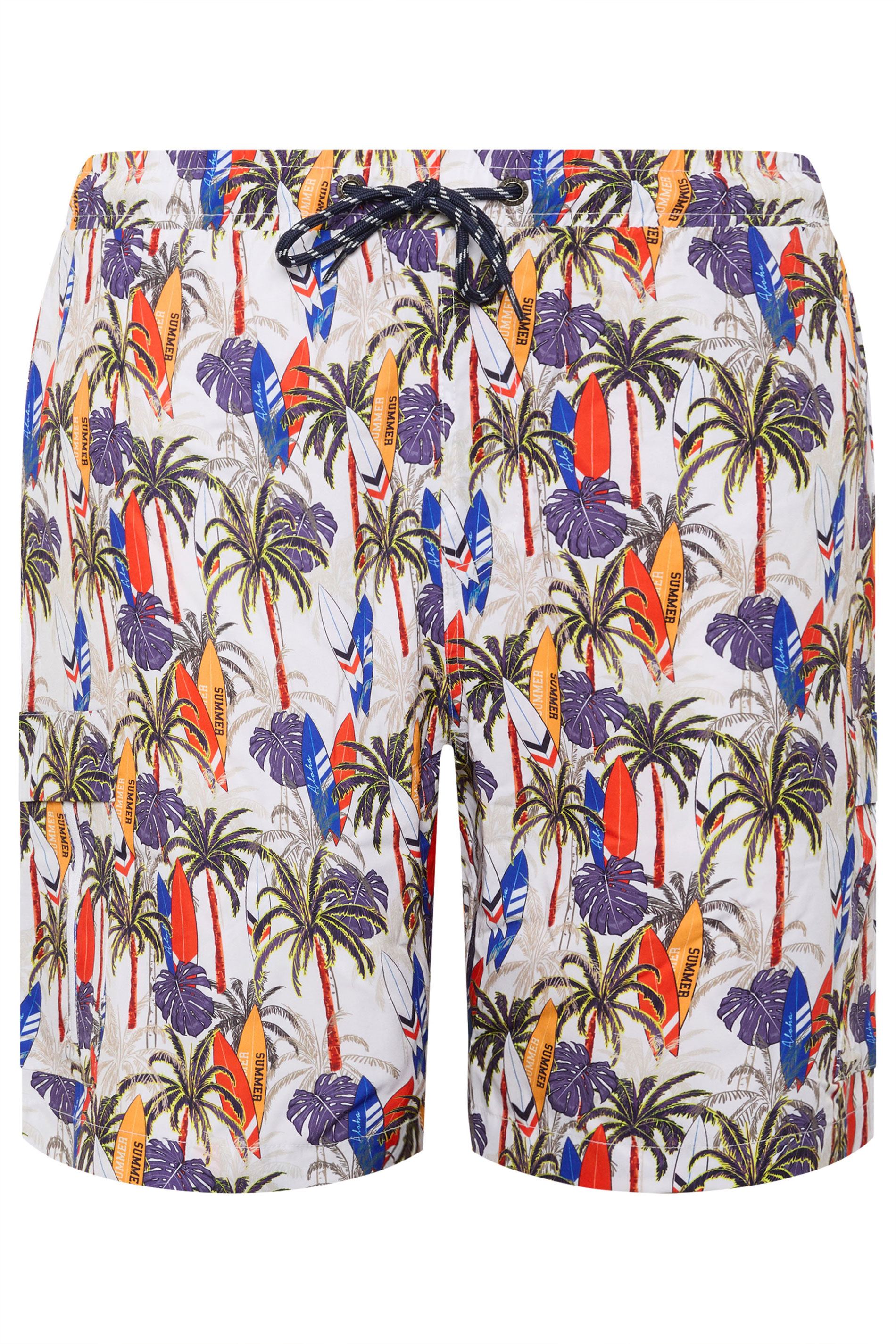 KAM Big & Tall Natural Brown Surf Swim Shorts | BadRhino 2