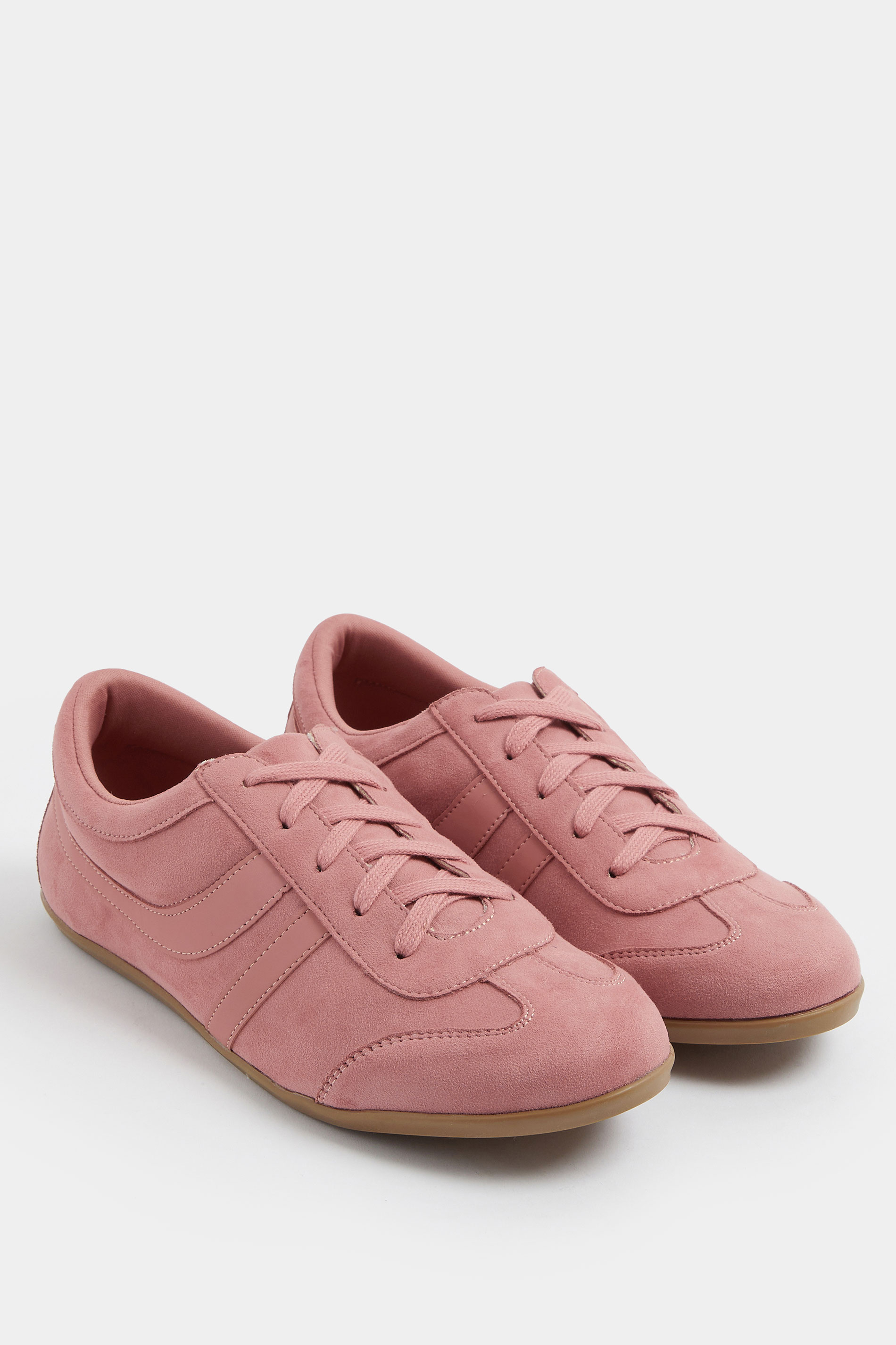 LTS Coral Pink Padded Retro Trainers In Standard Fit | Long Tall Sally 3
