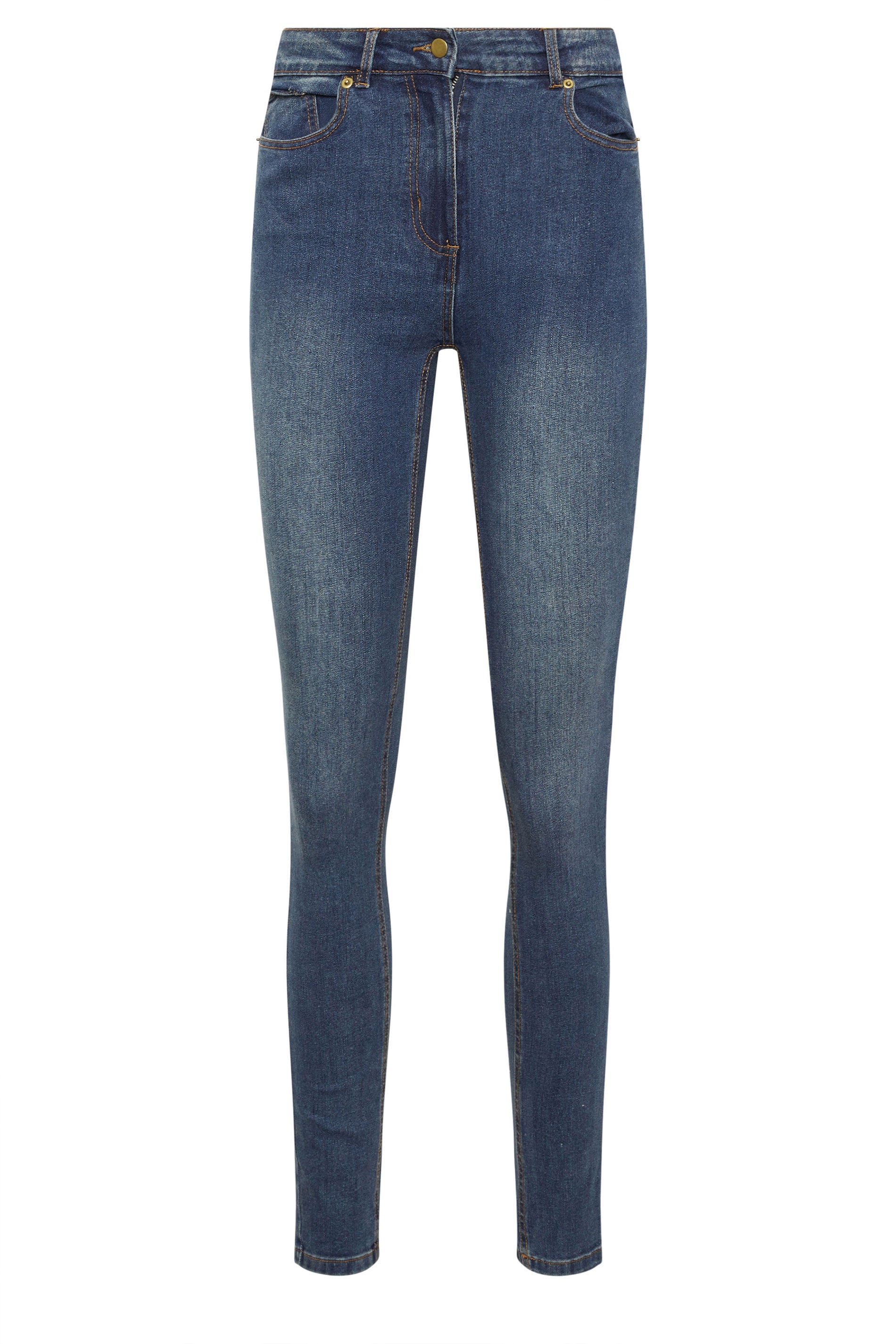 LTS Tall Women's Mid Blue Skinny Jeans | Long Tall Sally 5