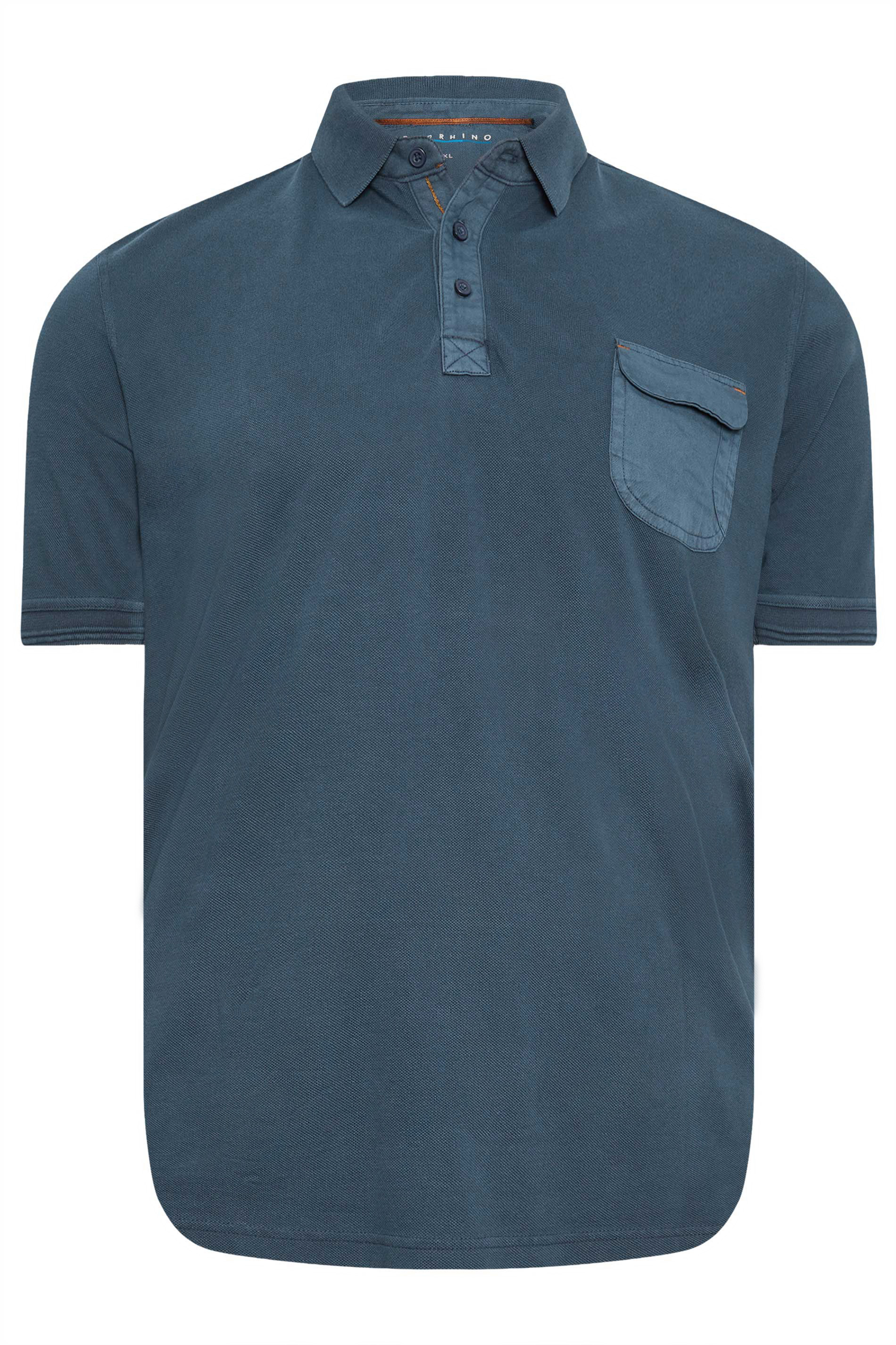 BadRhino Big & Tall Navy Pocket Polo Shirt | BadRhino 3
