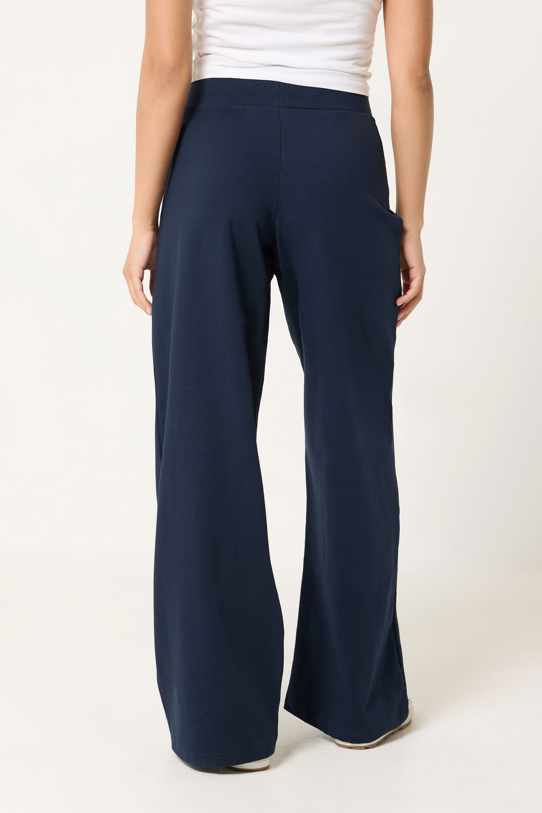 PixieGirl Petite Women's Navy Blue Wide Leg Yoga Pants | PixieGirl 2