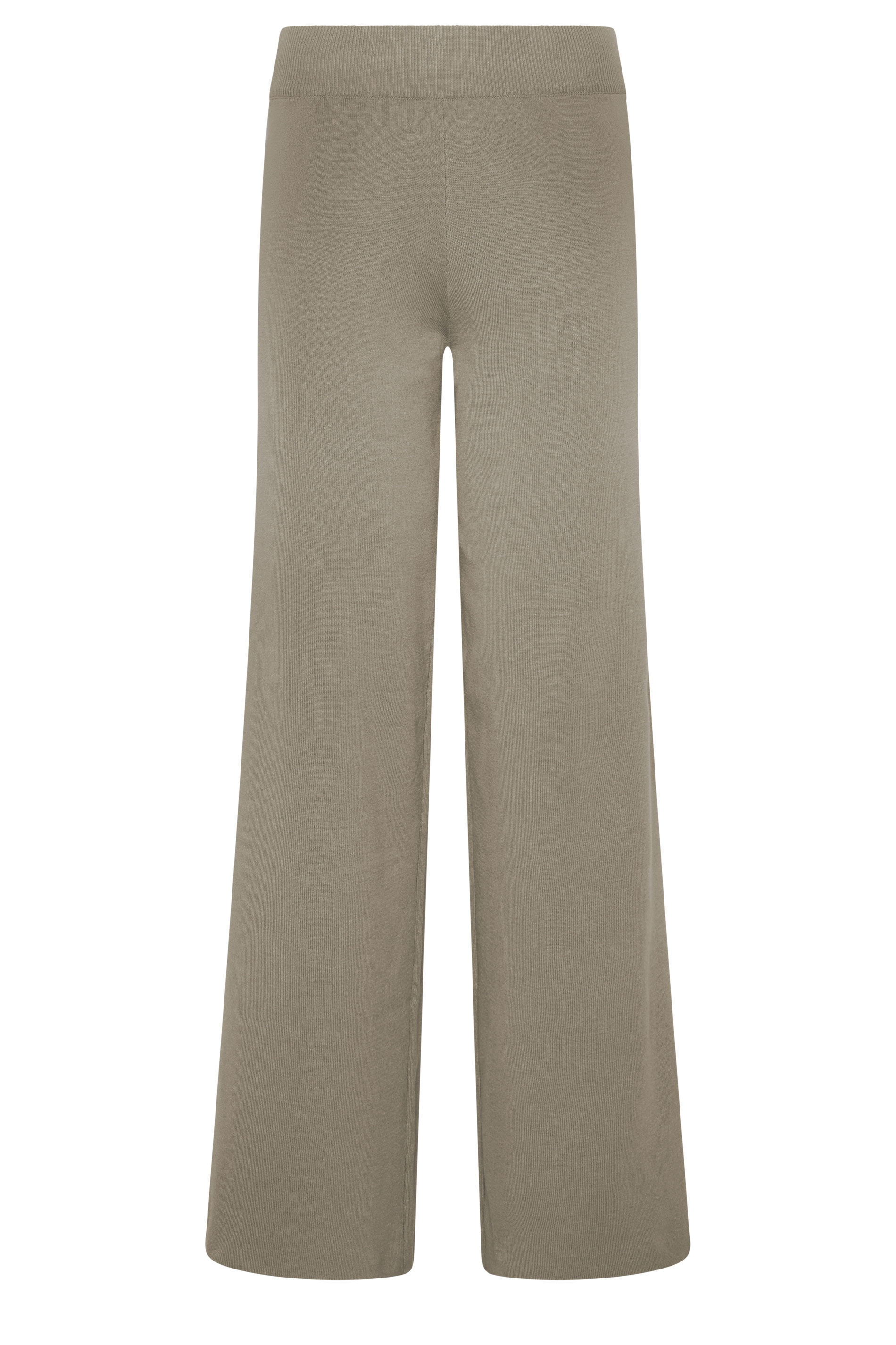LTS Tall Women's Mocha Brown Knitted Wide Leg Trousers | Long Tall Sally 5