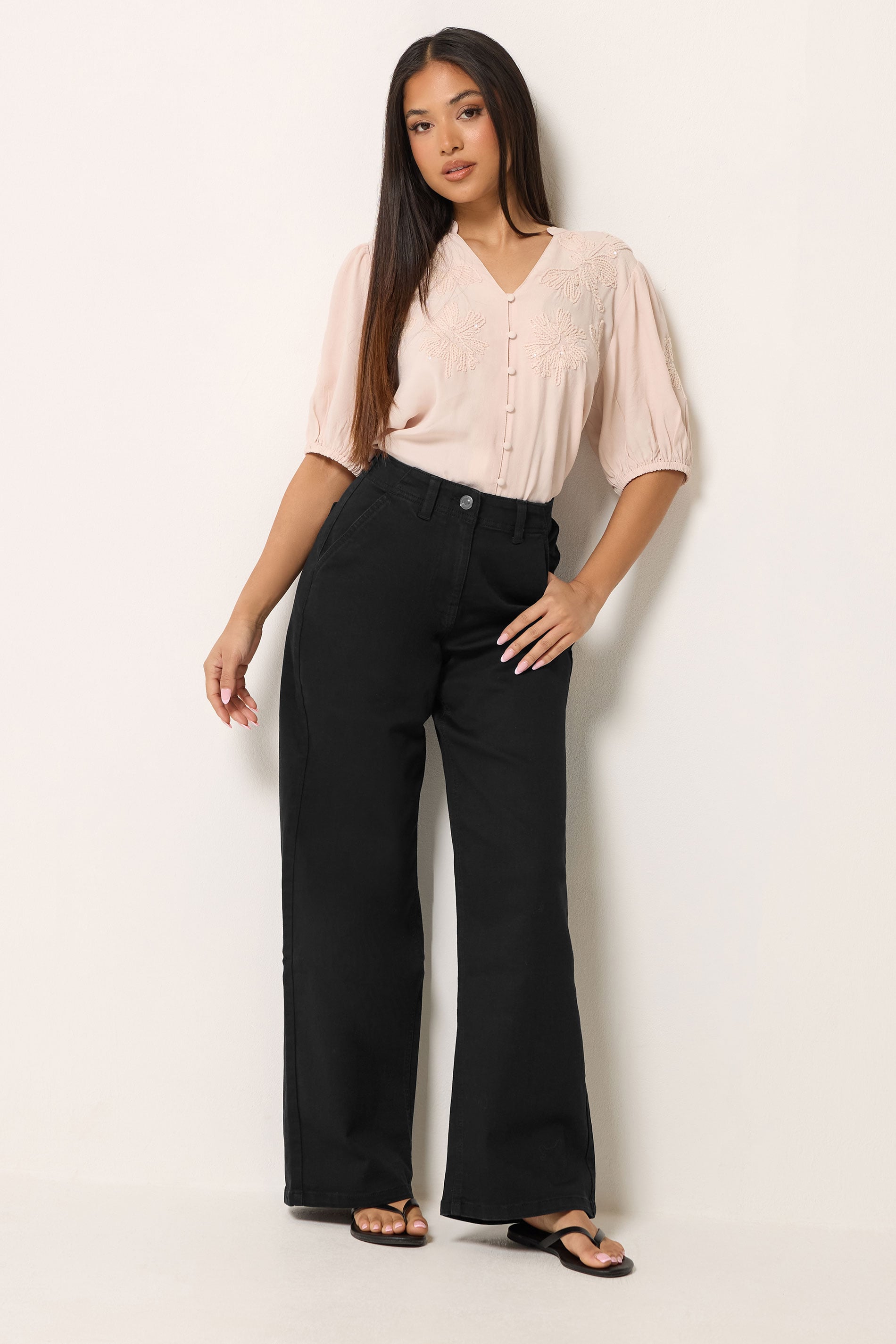 M&Co Black Wide Leg Jeans | M&Co 3