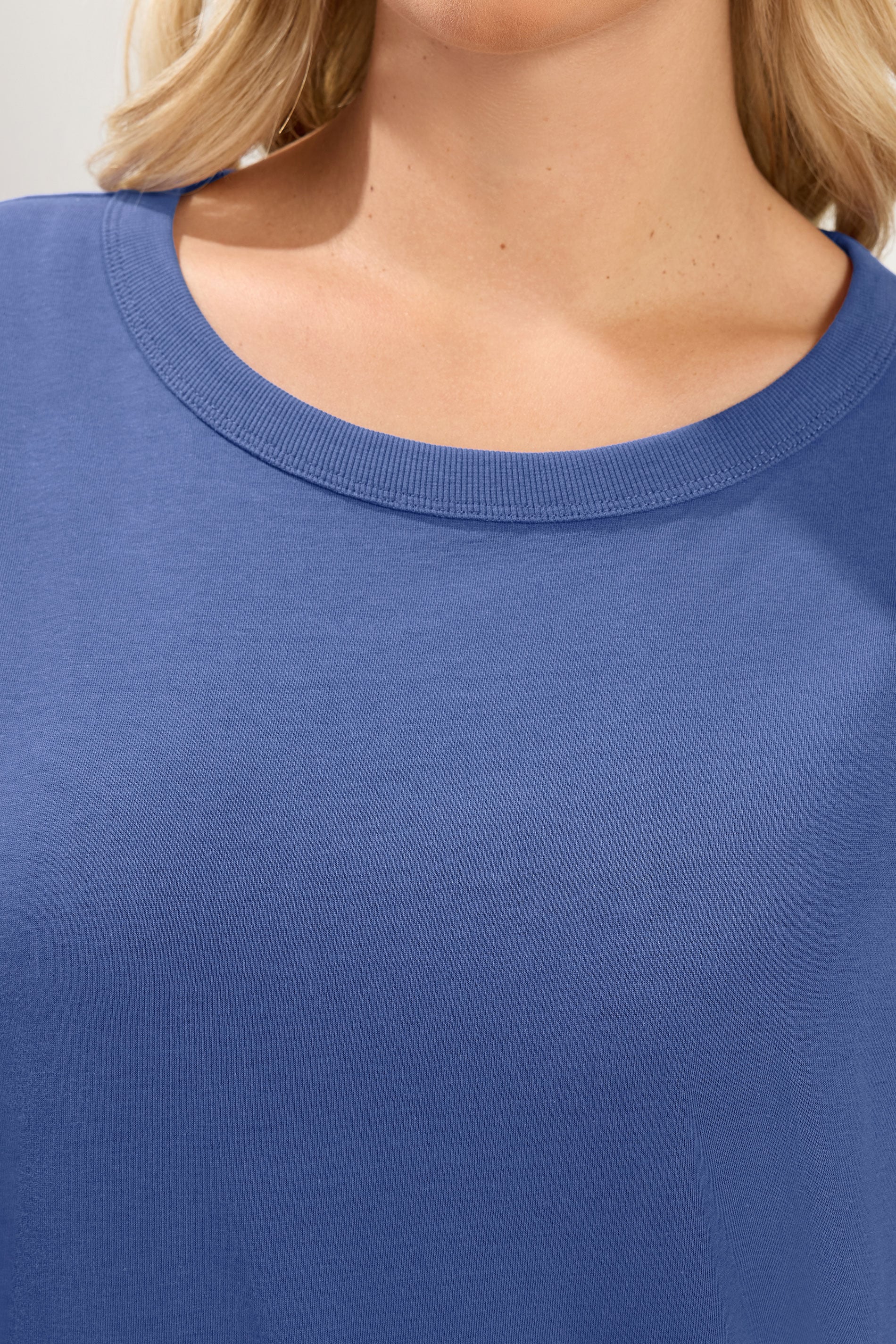 YOURS Plus Size Cobalt Blue Oversized Boxy T-Shirt | Yours Clothing 4