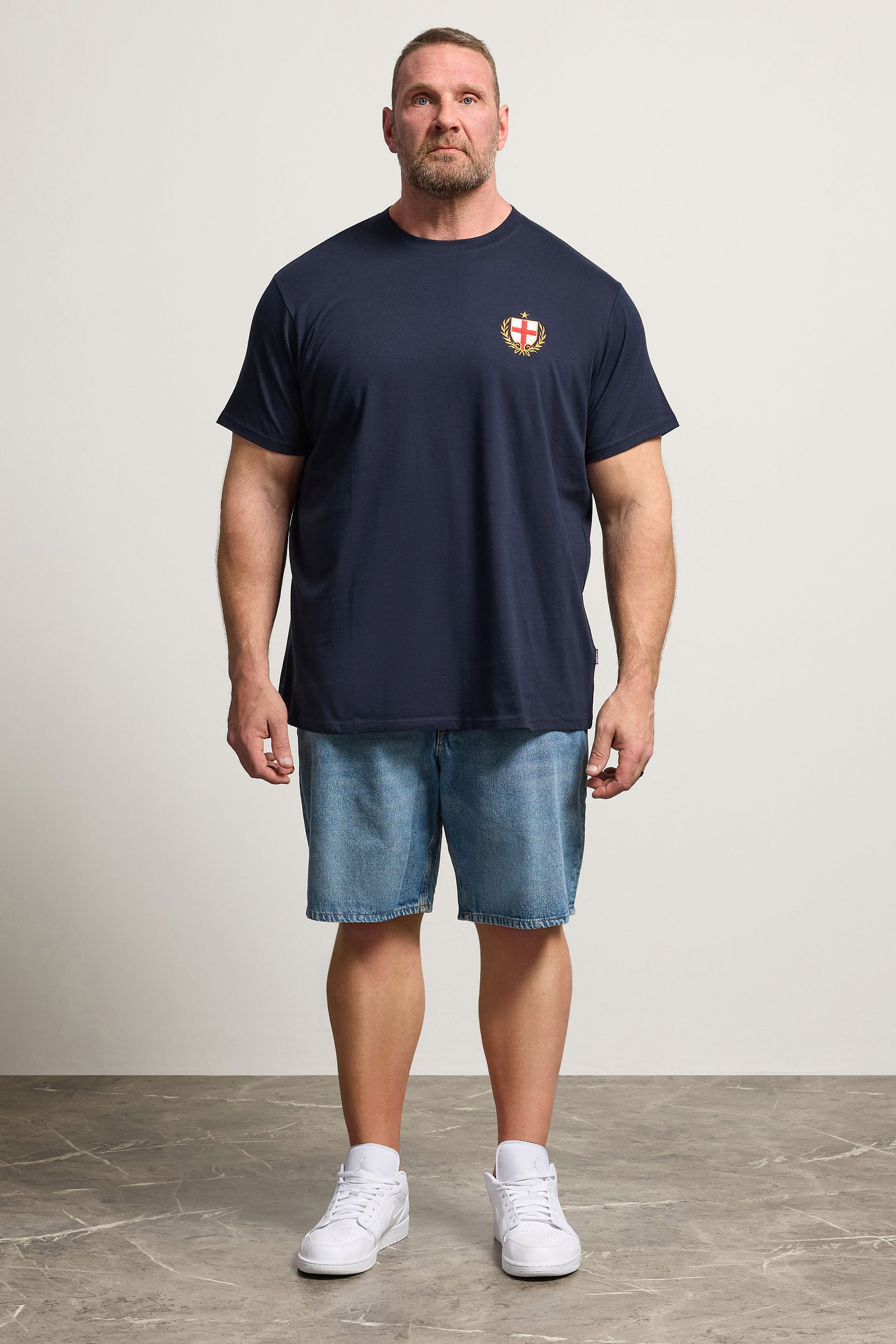 BadRhino Big & Tall Navy Blue England Crest T-Shirt | BadRhino 1