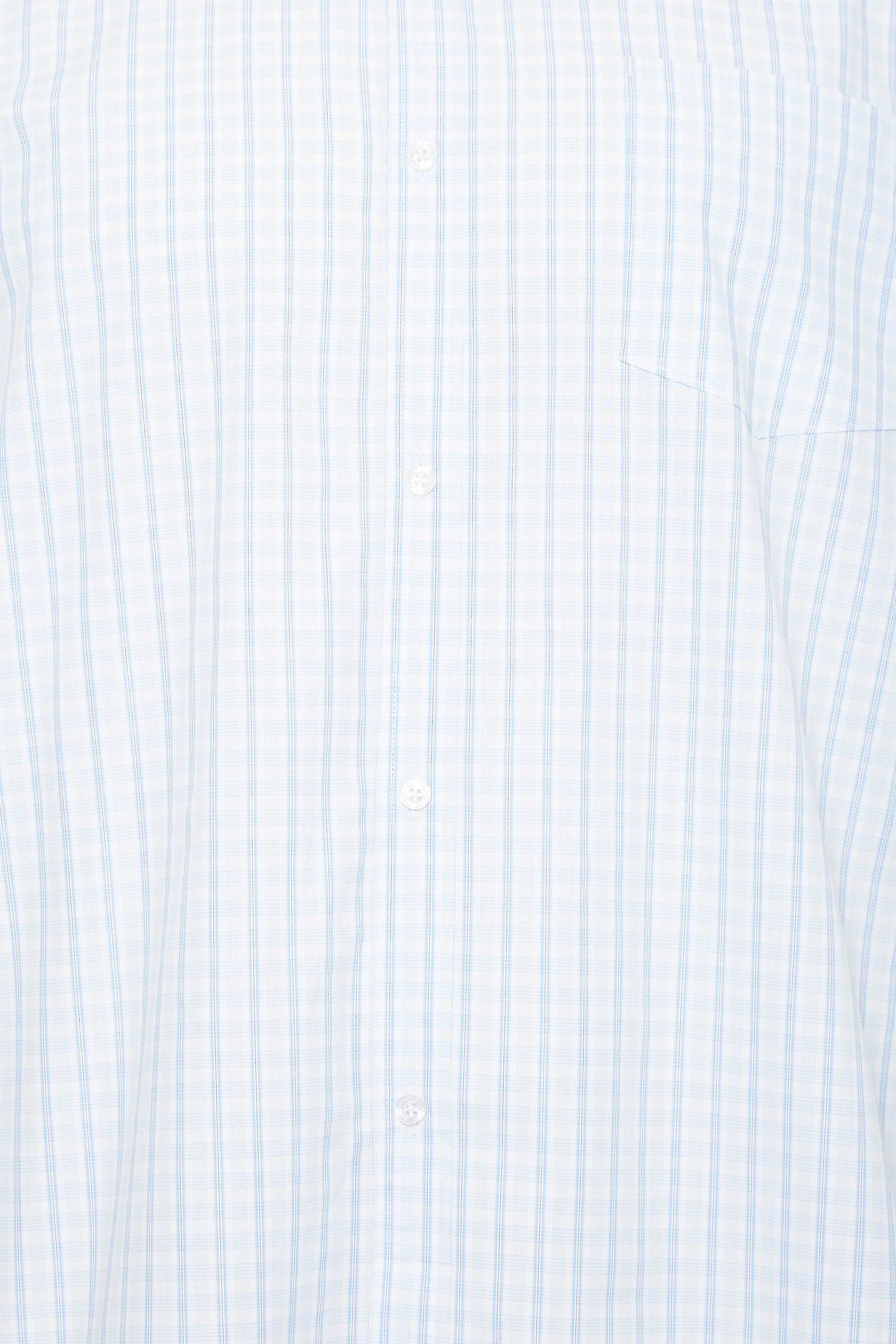 BadRhino Big & Tall Plus Size Light Blue Check Short Sleeve Shirt | BadRhino 2