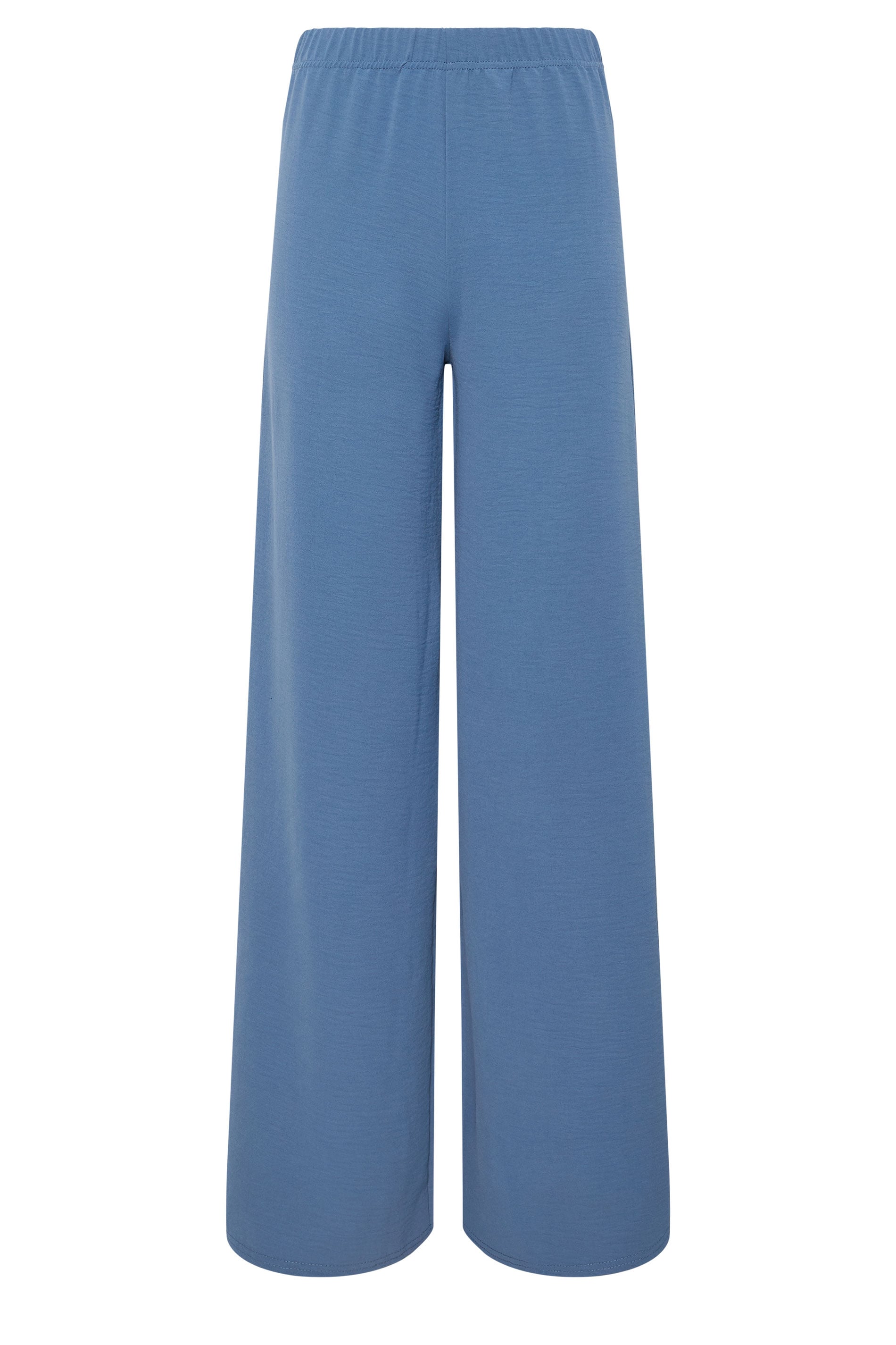 LTS Tall Women's Denim Blue Linen Look Wide Leg Trousers | Long Tall Sally 6