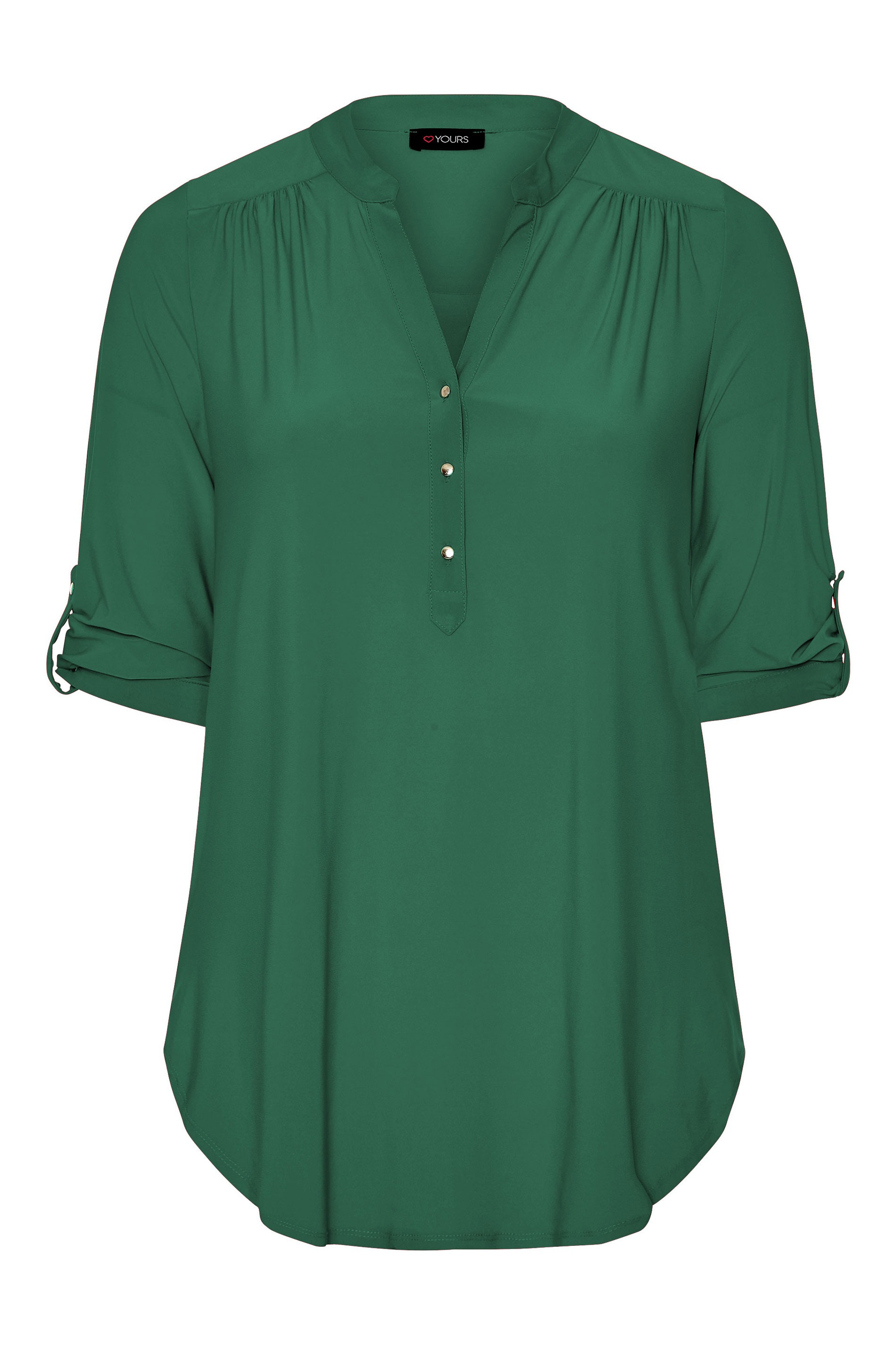 Green Pleated Chiffon Blouse | Yours Clothing
