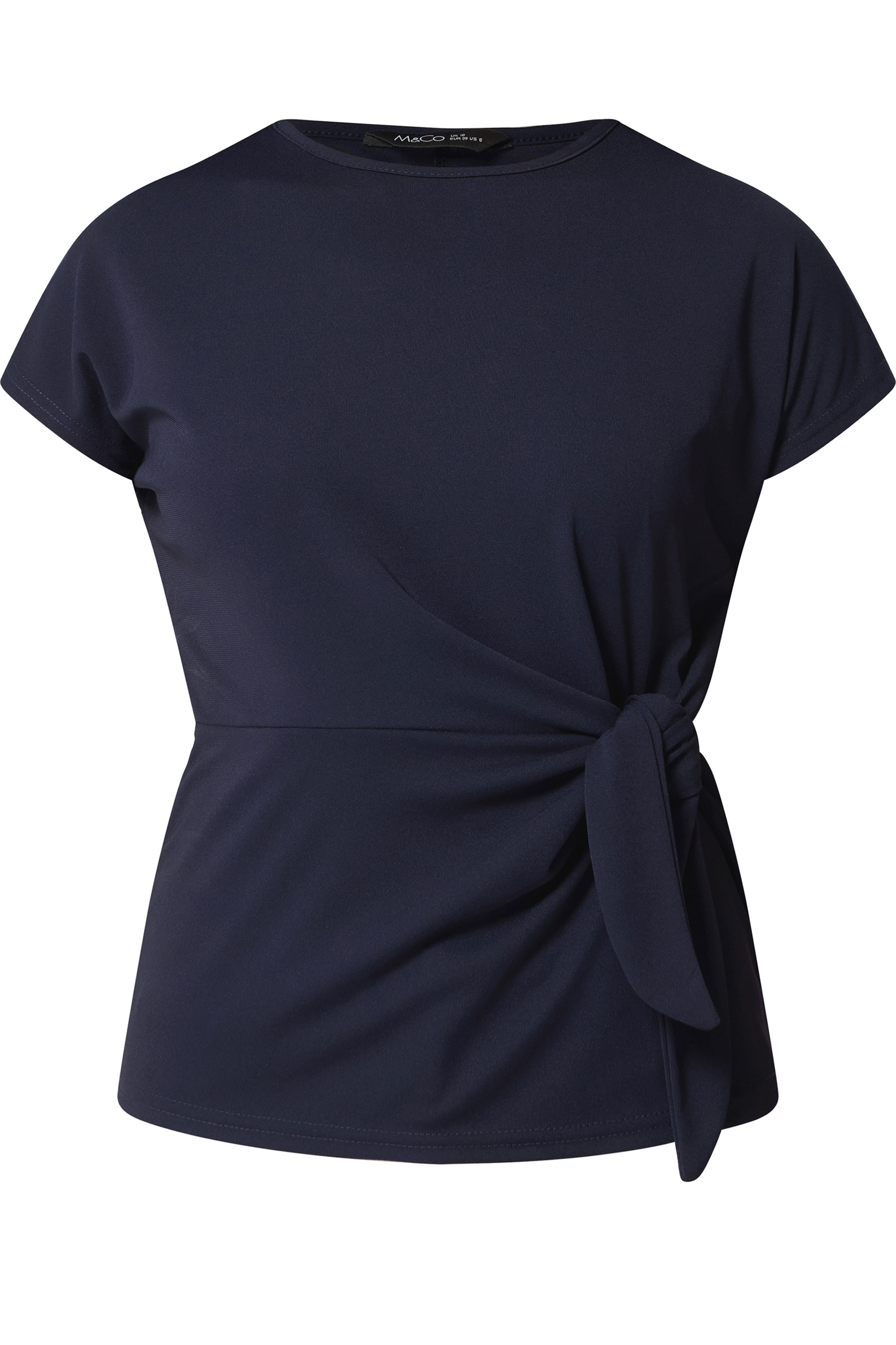 M&Co Navy Blue Tie Waist Top | M&Co 5