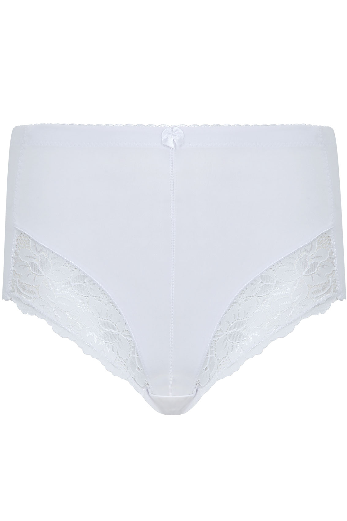 Plus Size White Light Control High Waisted Full Briefs | Yours Clothing 3