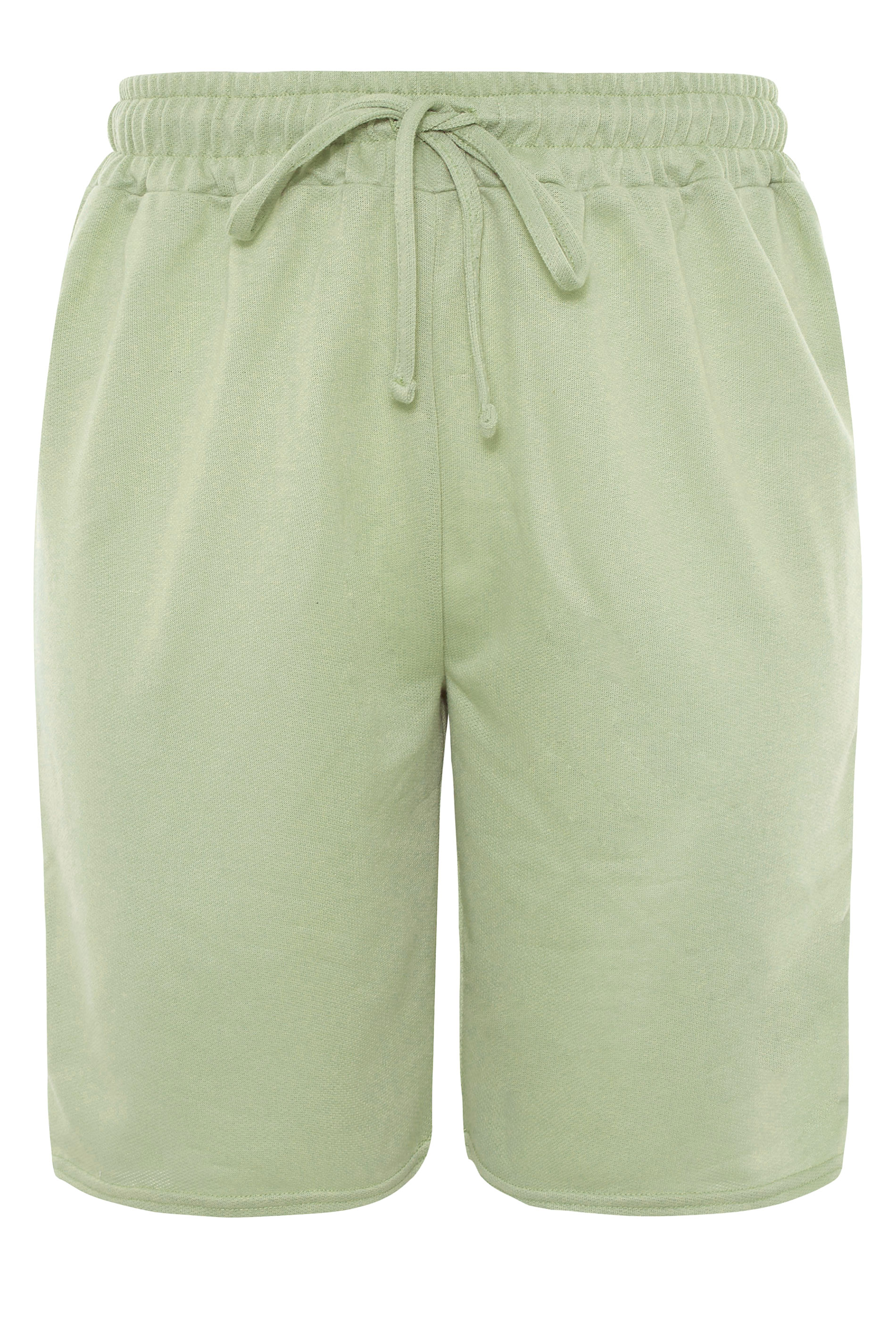 Plus Size Sage Green Jersey Jogger Shorts | Yours Clothing
